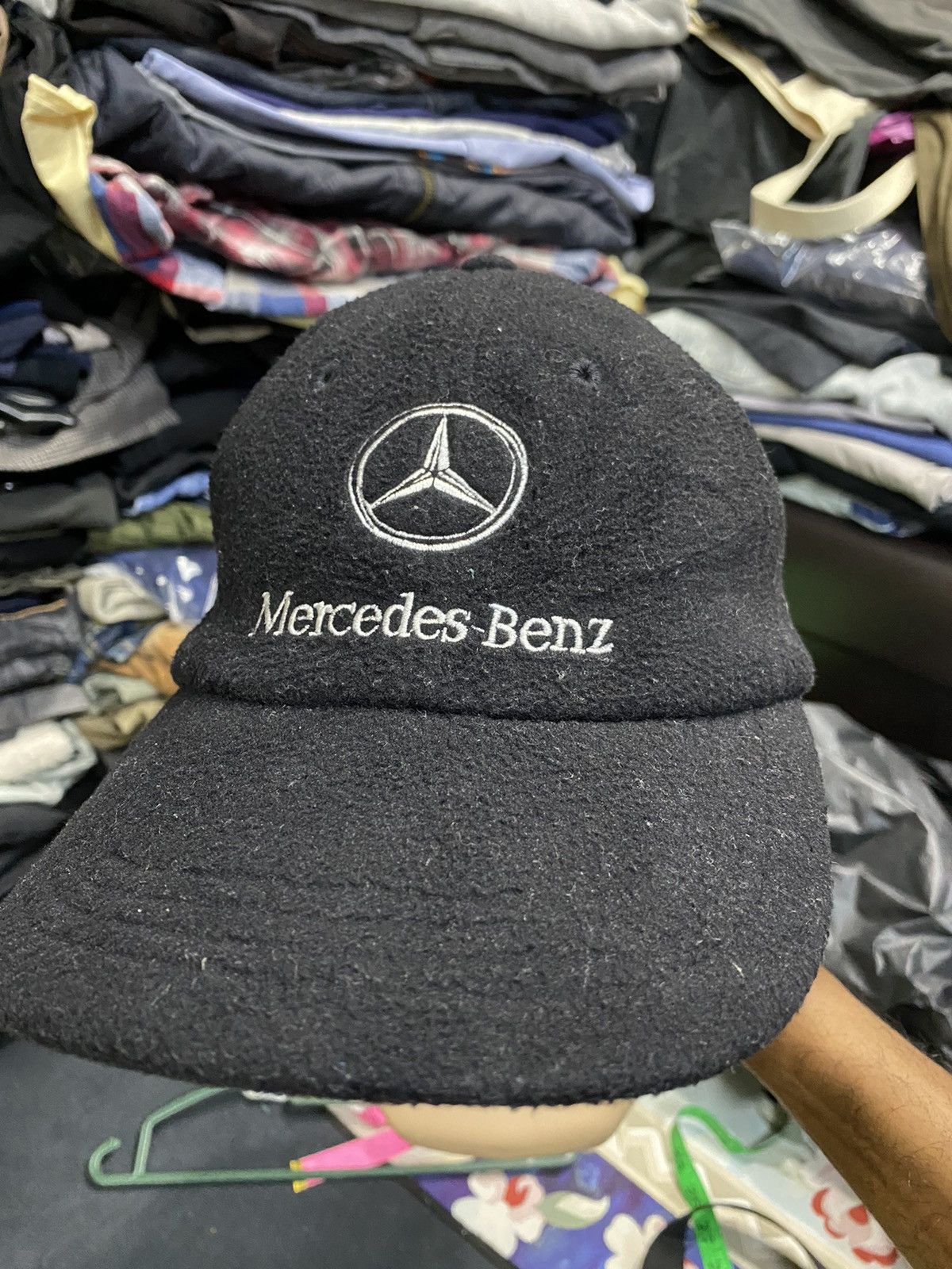 Mercedes-Benz Vintage Mercedes Benz Fleece Hat Size ONE SIZE - 3 Thumbnail