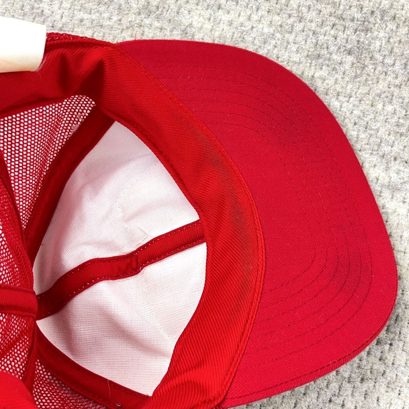Vintage Vintage Coleman 80s/90s Trucker Hat Cap Snapback Patch Red White Camp Lantern - Adjustable - Classic Outdoor Size ONE SIZE - 7 Thumbnail