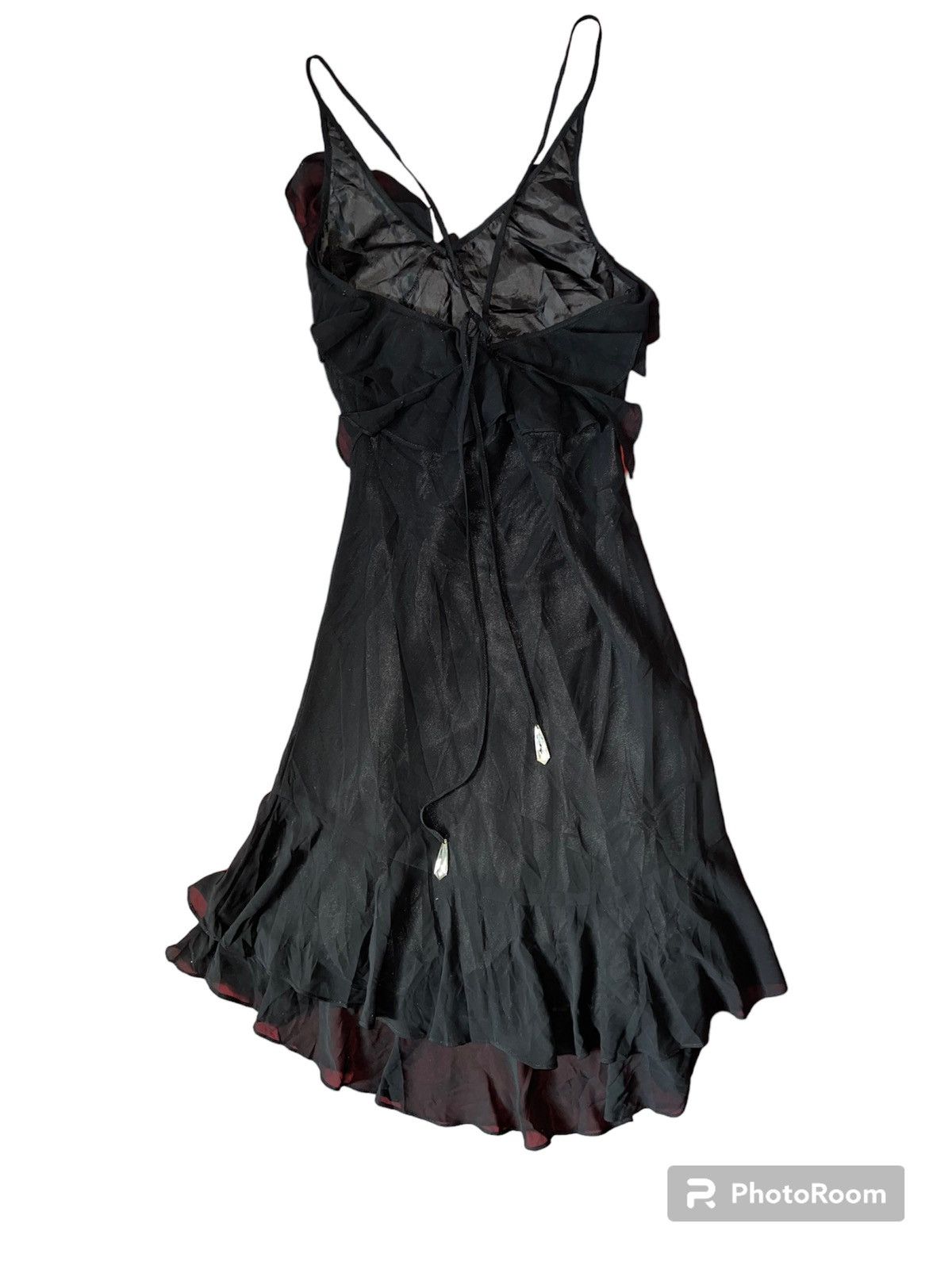 Japanese Brand Asymmetric lace ruffle maxi dress 🖤🧛🏻‍♀️ Size S / US 4 / IT 40 - 3 Thumbnail