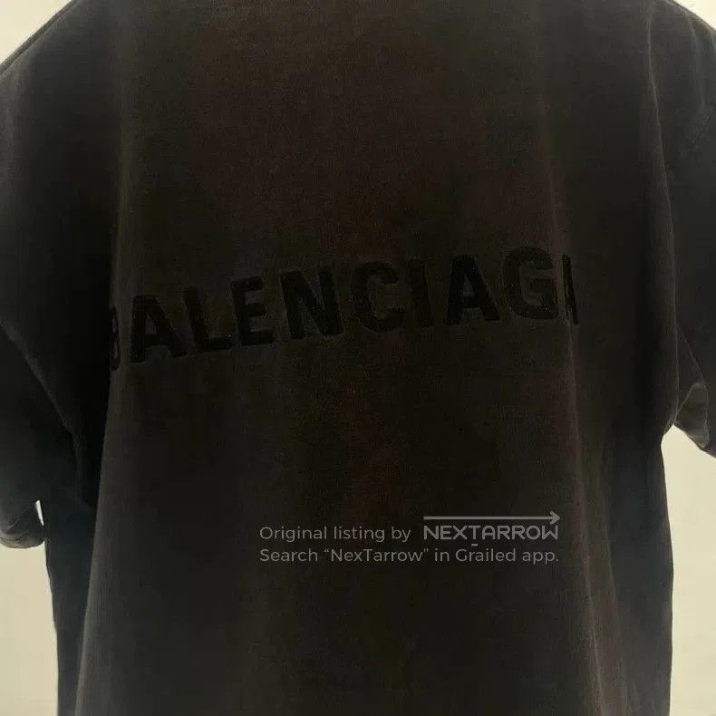 Balenciaga Balenciaga Washed Logo Short Sleeve Tee. Size US XS / EU 42 / 0 - 3 Thumbnail