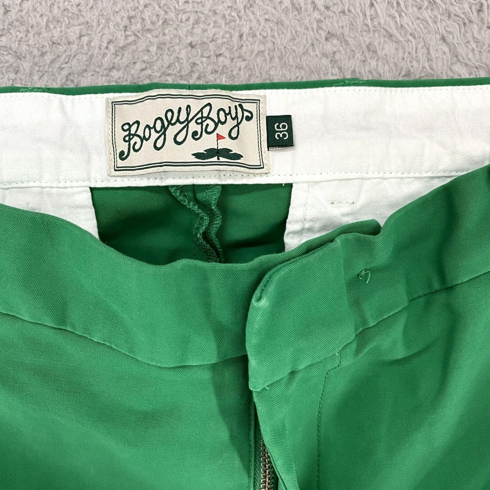 Vintage Bogey Boys Pants Mens 36 Green Chino Golf Casual Straight Leg 100% Cotton Size US 36 / EU 52 - 5 Thumbnail