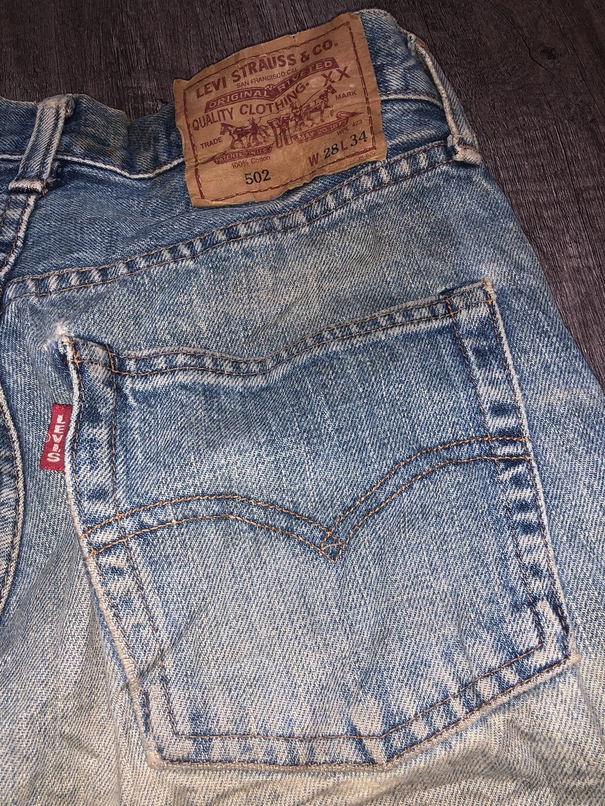 Levi's × Vintage Vintage Levi's Big E 502 Selvedge Jeans Size US 28 / EU 44 - 2 Thumbnail