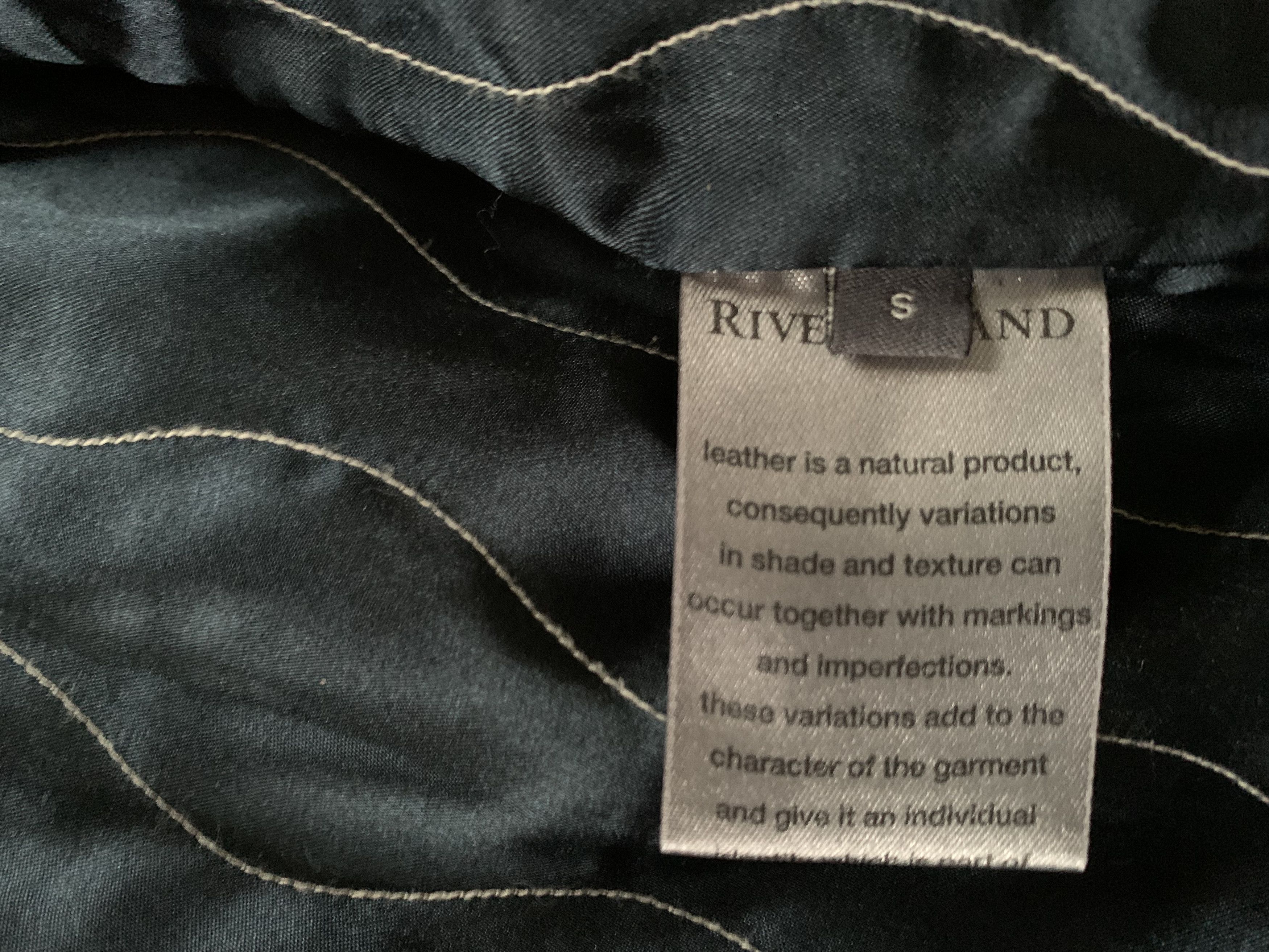 River Island Vintage River Island Leather Biker Stripe Jacket Size US S / EU 44-46 / 1 - 8 Thumbnail