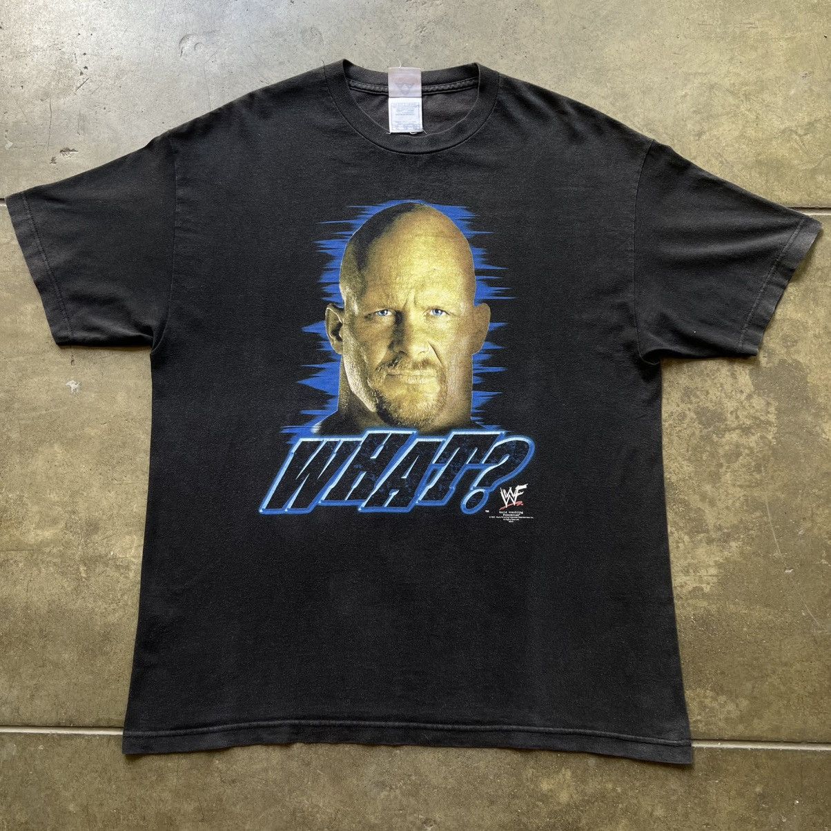 Vintage VTG 2002 Stone Cold Steve Austin What? Wrestling Tee Shirt Size US XL / EU 56 / 4 - 2 Thumbnail