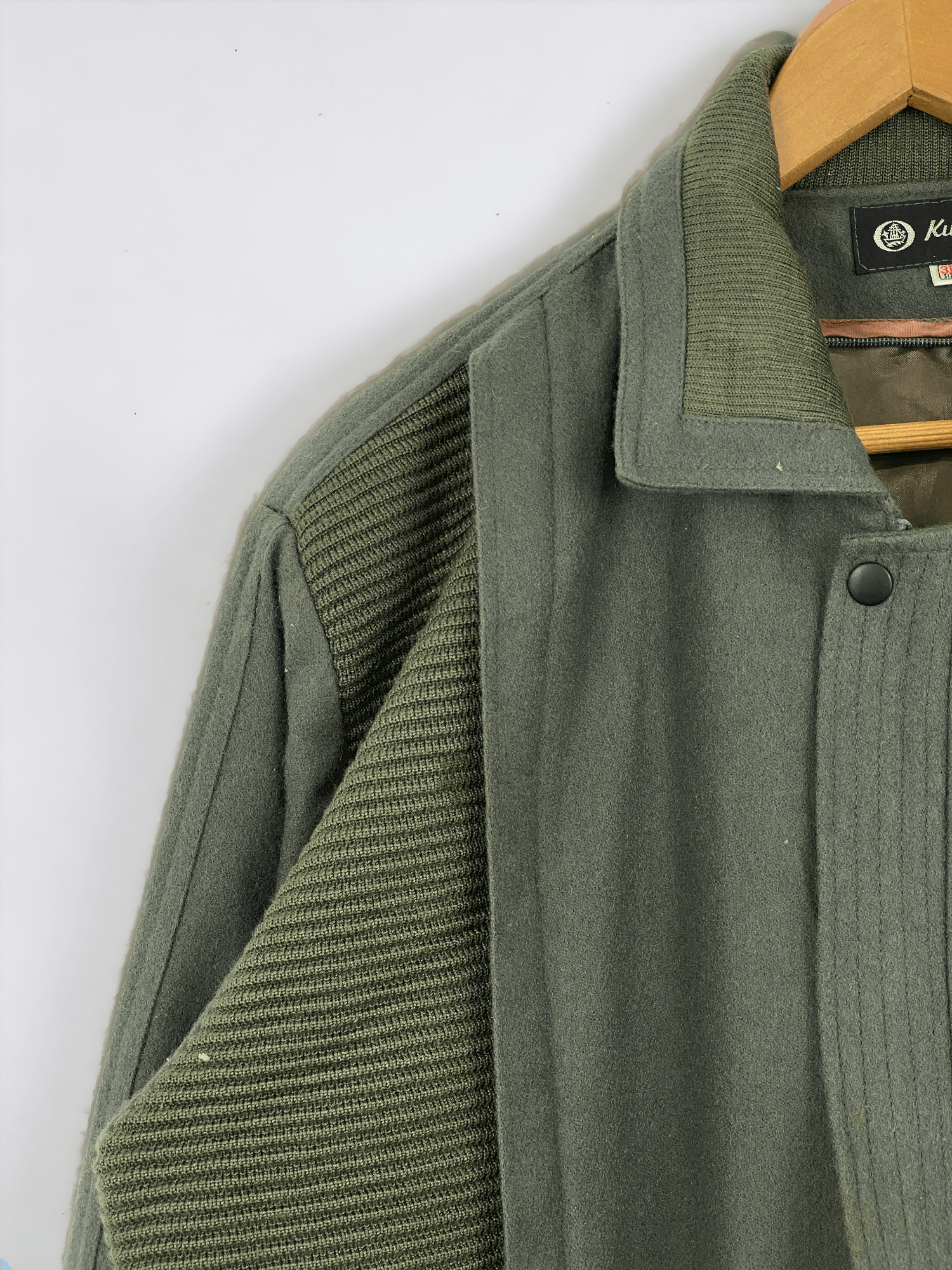 Japanese Brand Vintage 90s Japanese Brand Zipper Up Wool Jacket JA0039 Size US XXL / EU 58 / 5 - 7 Thumbnail