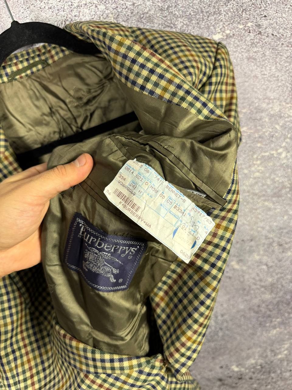 Burberry × Vintage Burberry's Vintage Plaid Check Blazer Oldmoney Men's Large Size 44R - 13 Thumbnail