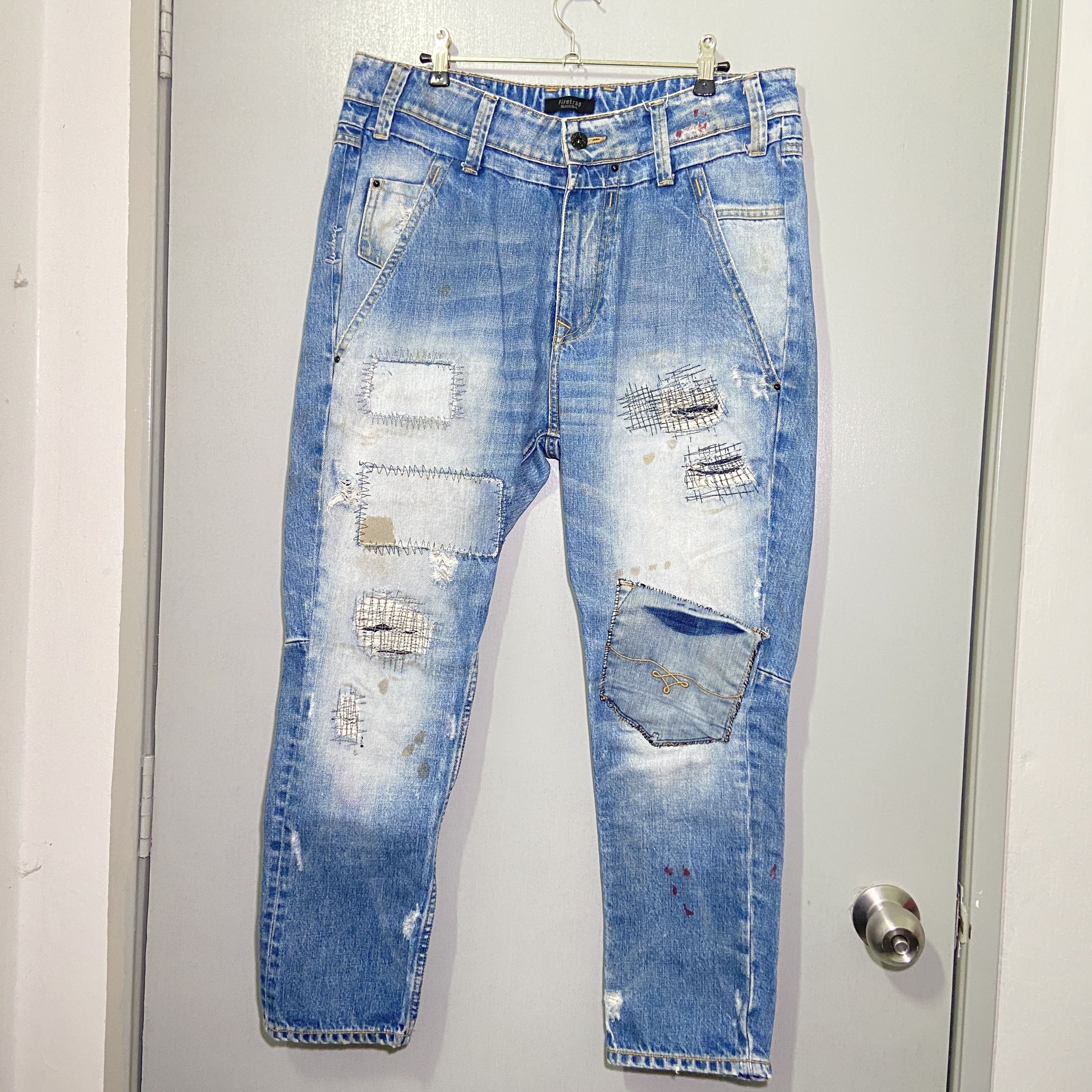 Firetrap × If Six Was Nine Firetrap Extreme Vintage Wash Sashiko Jeans Size US 32 / EU 48 - 1 Thumbnail