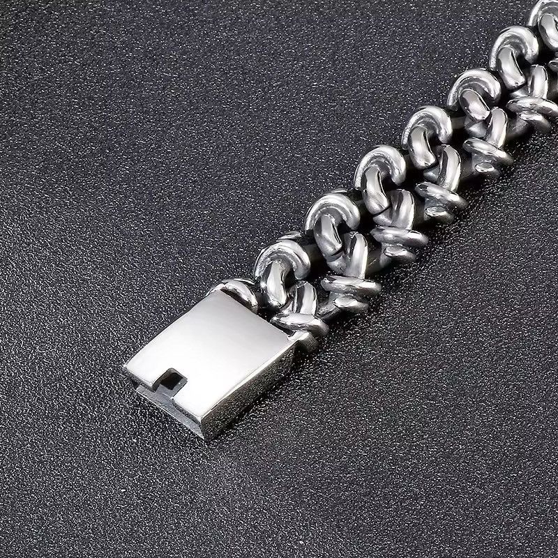 Vintage 20MM Wide Bracelet Twisted Chain Bracelets Size ONE SIZE - 4 Thumbnail