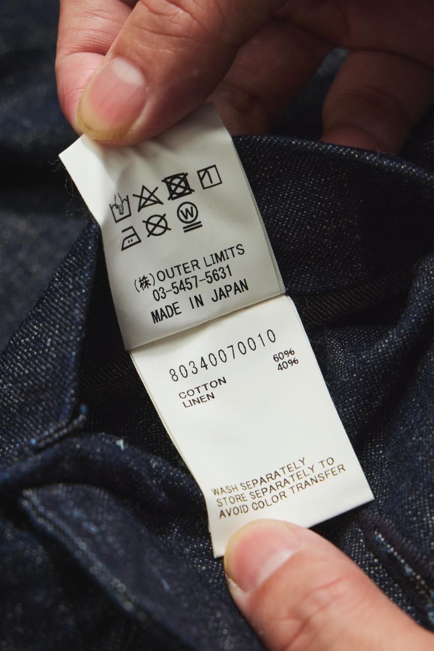 Nigel Cabourn Nigel Cabourn Lybro V-Neck Vest (Cotton Linen Denim) Size US L / EU 52-54 / 3 - 7 Thumbnail