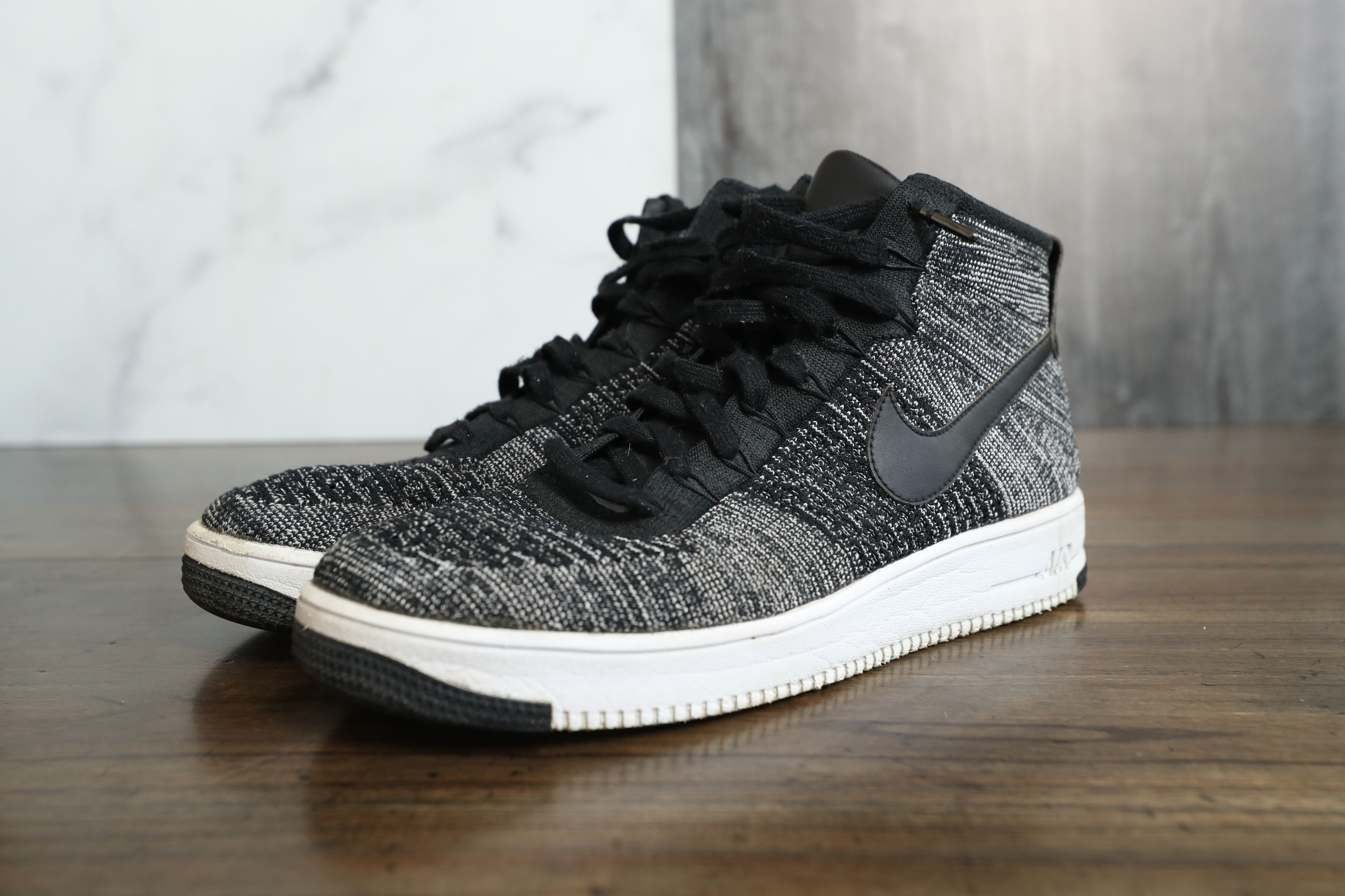 Nike Nike Air Force 1 Ultra Flyknit Mid Oreo (11) | Grailed