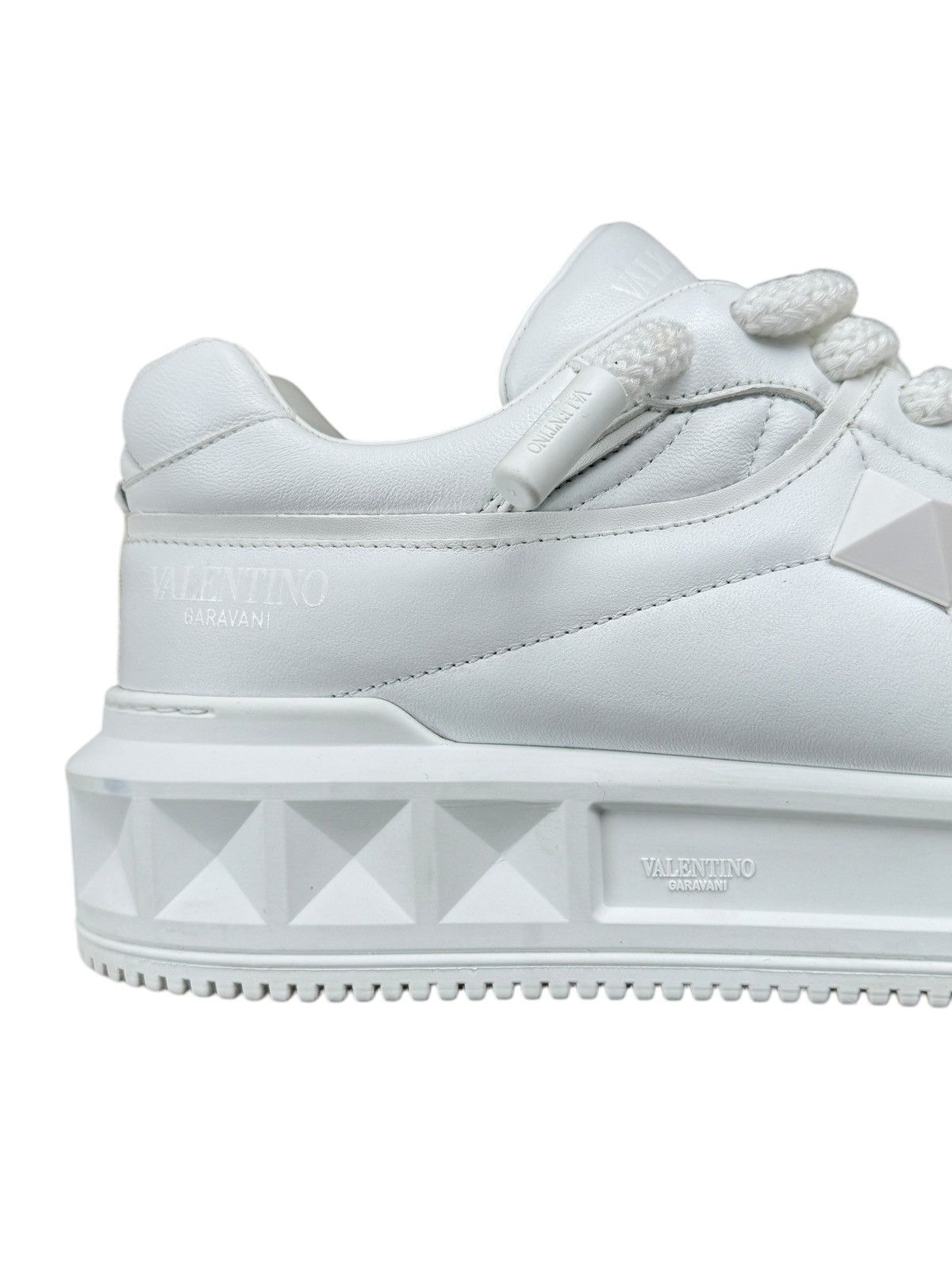 Valentino Valentino One Stud XL White Trainer Sneakers Size US 11.5 / EU 44-45 - 3 Thumbnail