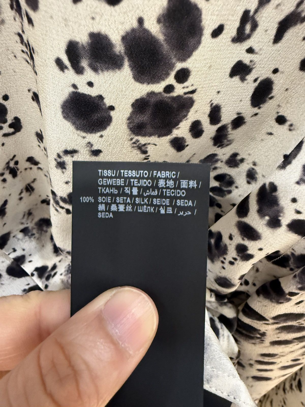 Saint Laurent Paris Snow leopard print silk shirt collar size38 Size US M / EU 48-50 / 2 - 10 Thumbnail