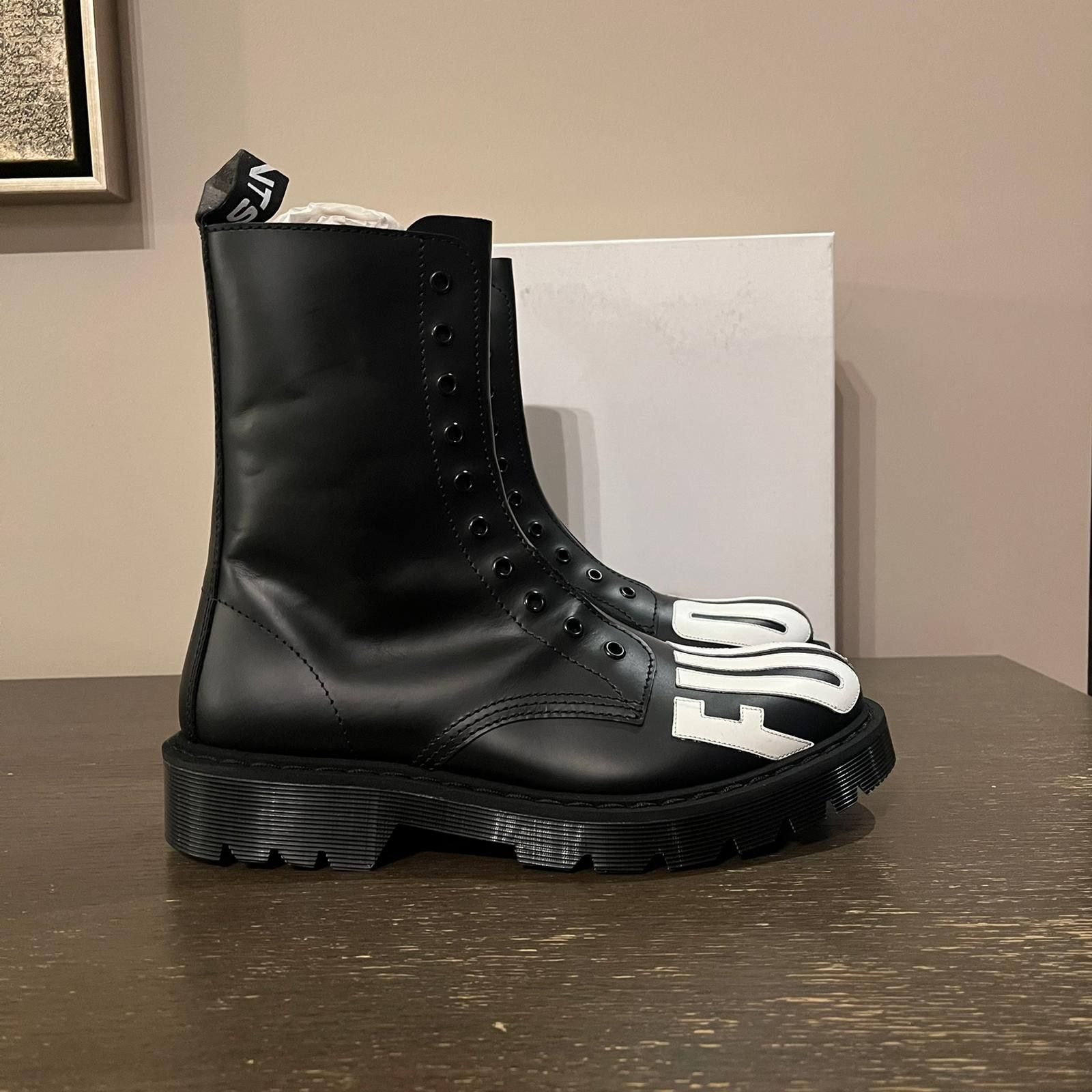 Vetements Fuck Off Army Boots in Black Size US 9 / EU 42 - 11 Thumbnail