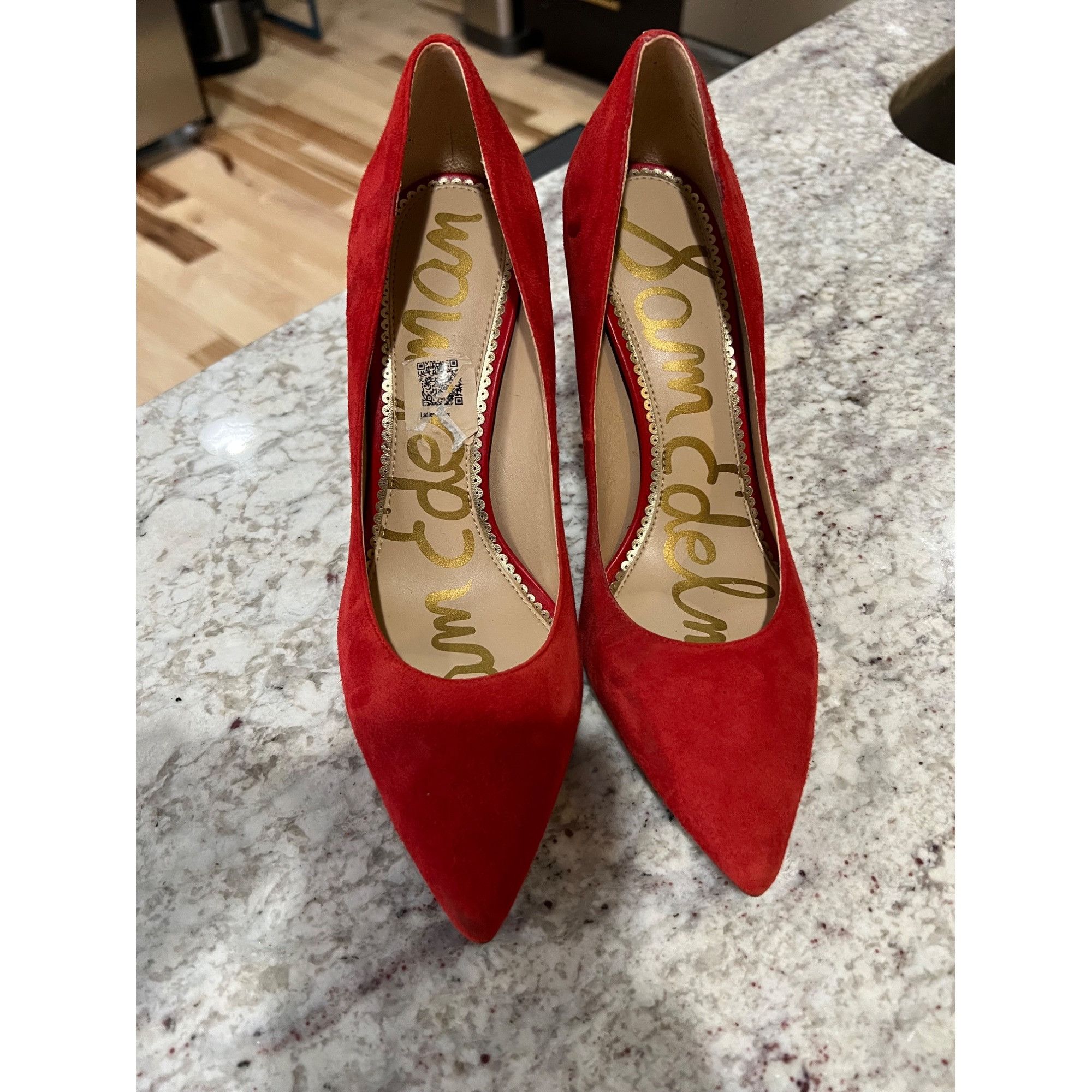 Sam Edelman SAM EDELMAN Womens Hazel Red Heels - Size 7.5 Size US 7.5 / IT 37.5 - 3 Thumbnail