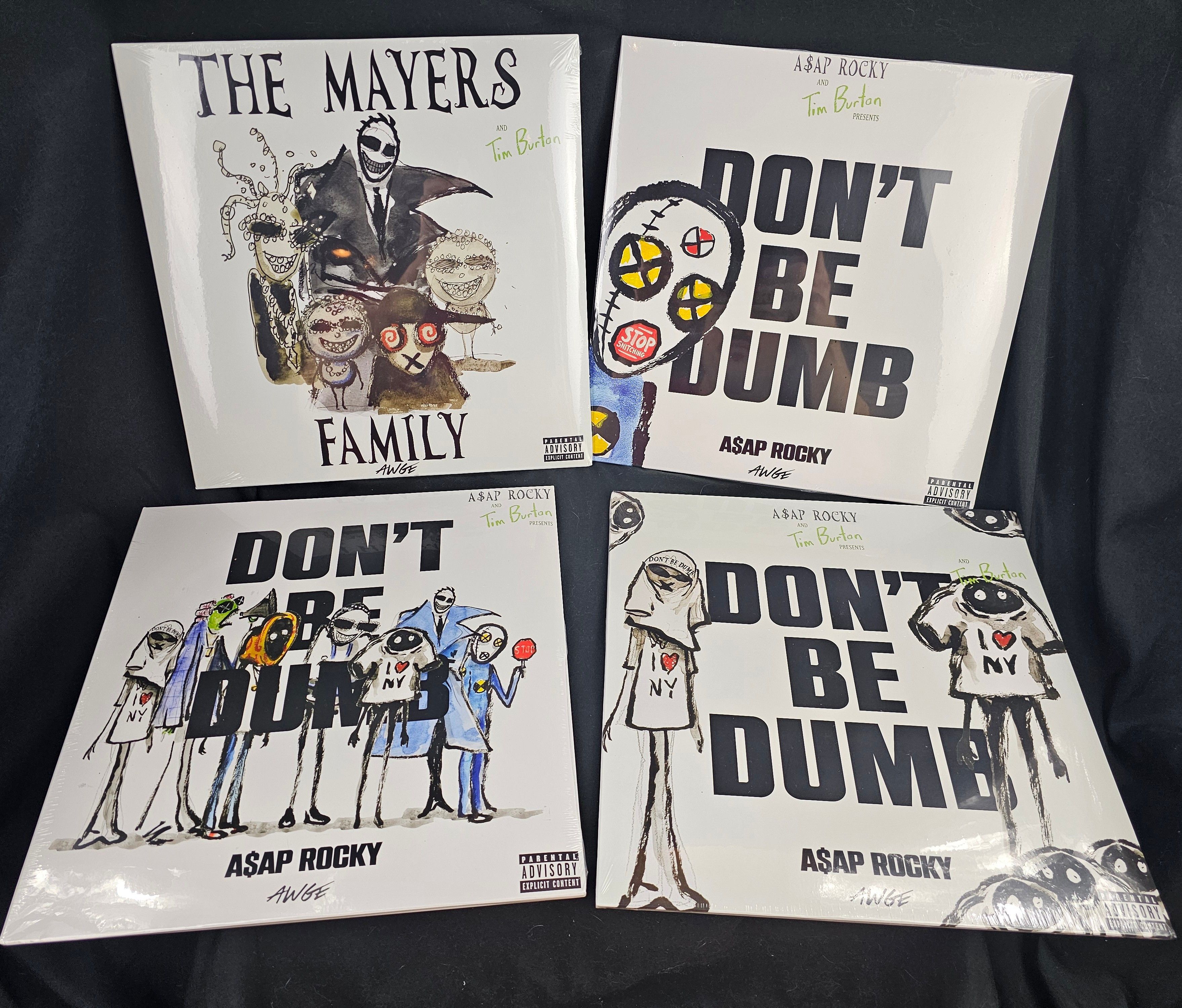 A$AP Rocky A$AP Rocky Don’t Be Dumb Signed Vinyl Set Of 4 Tim Burton Size ONE SIZE - 1 Thumbnail