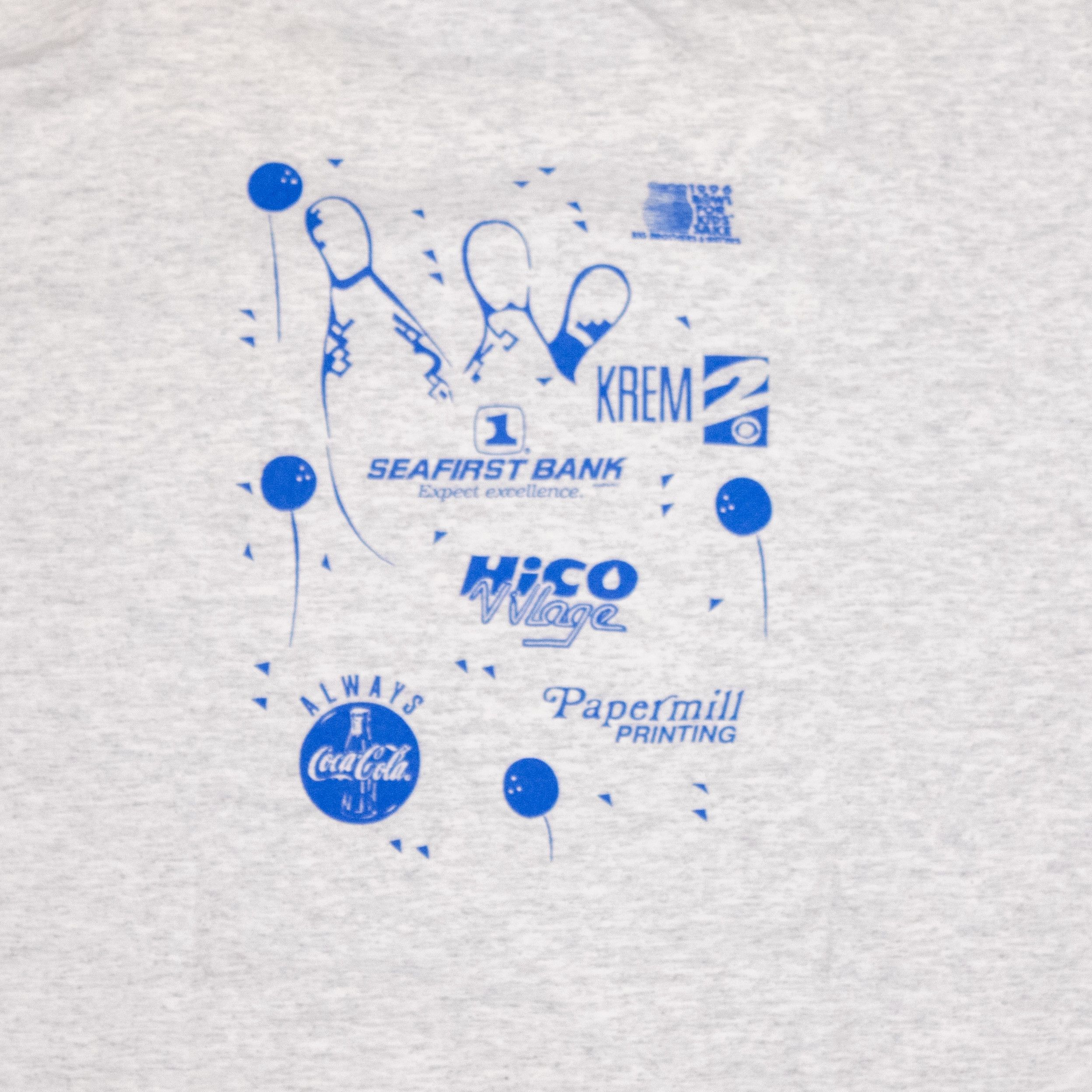 Coca Cola × Russell Athletic × Vintage Vintage 1996 Russell Athltic Bowel For Kids Single Stitch Heather Gray Tee Size US XL / EU 56 / 4 - 7 Thumbnail