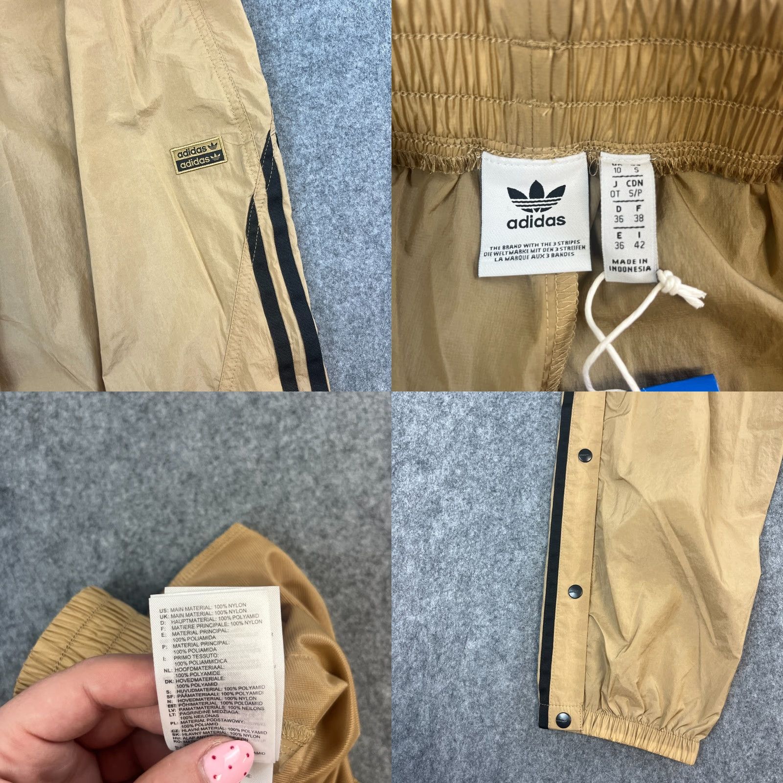 Adidas Adidas Womens Track Pants Sweat Joggers Small UK10 Pop Button Gold BNWT Size 32" / US 10 / IT 46 - 8 Thumbnail