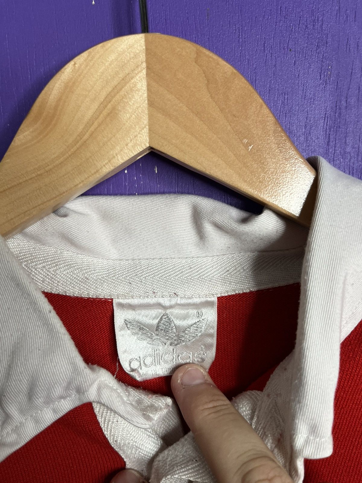 Adidas × Vintage Vintage 80s Adidas bulldog OJ Simpson rugby shirt Size US XL / EU 56 / 4 - 4 Thumbnail