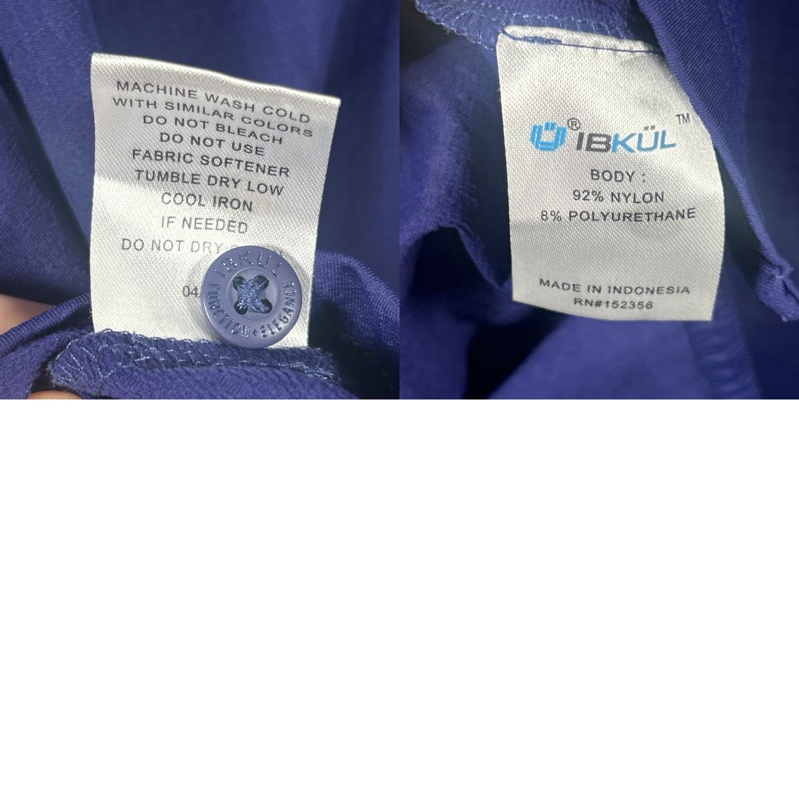 Vintage IBKUL Polo Shirt Mens L Blue Long Sleeve UPF 50 Quick Dry Performance Golf Shirt Size US L / EU 52-54 / 3 - 8 Thumbnail