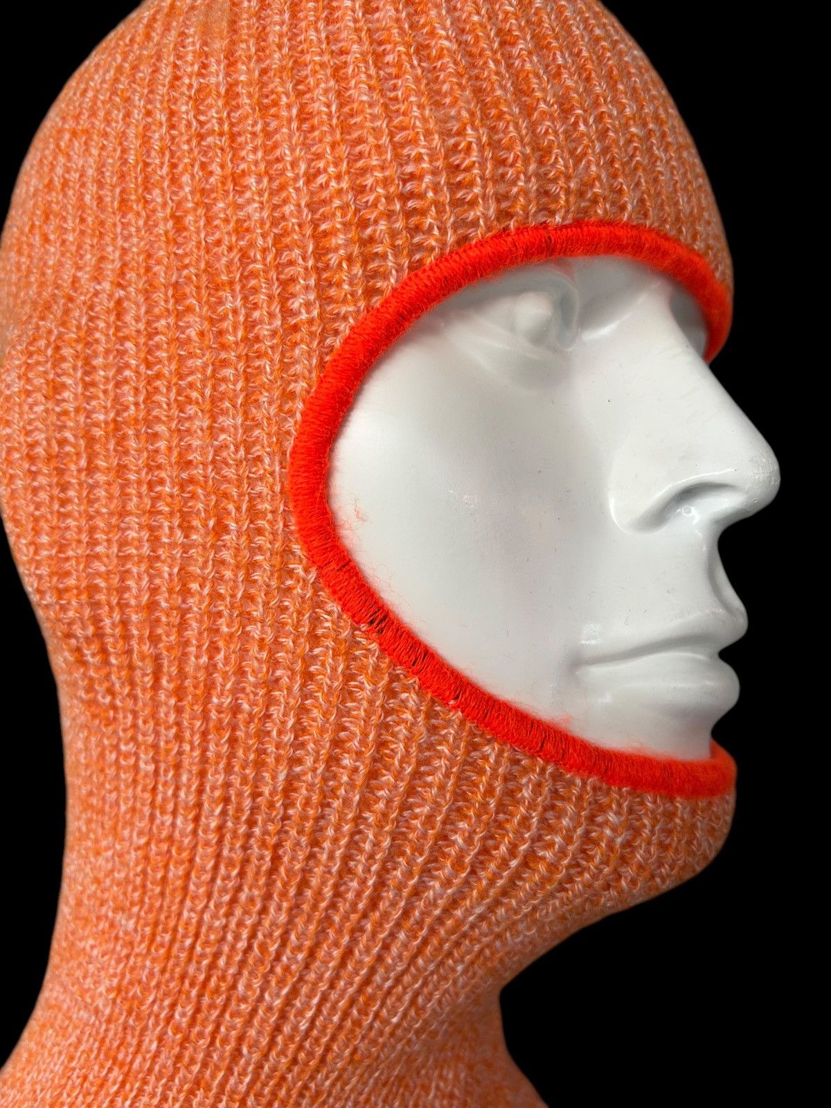 Japanese Brand × Kapital × Vintage Balaclava Masked Japanese Brand knitt Orange Rare🎌☠️ Size ONE SIZE - 8 Thumbnail
