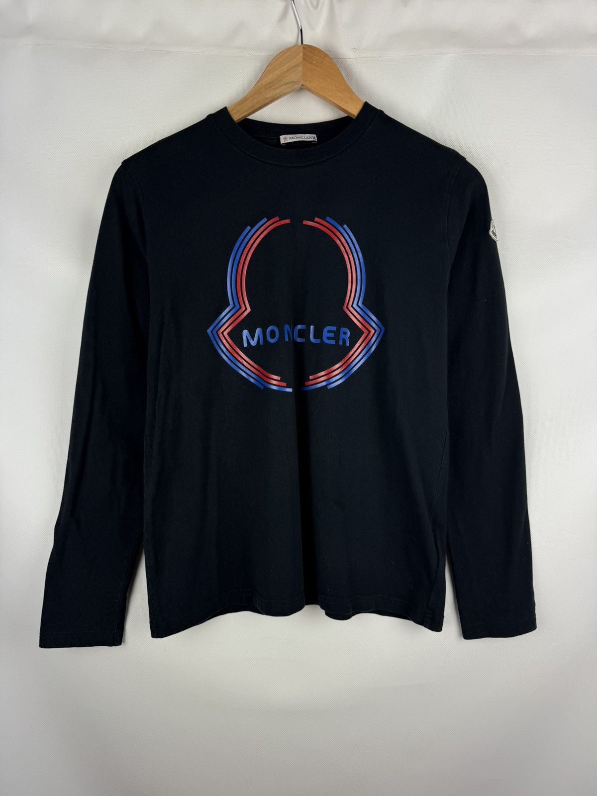 Moncler Moncler Kids Teens Big Logo Long Sleeve T Shirt Size 14A Size US XXS / EU 40 - 1 Thumbnail