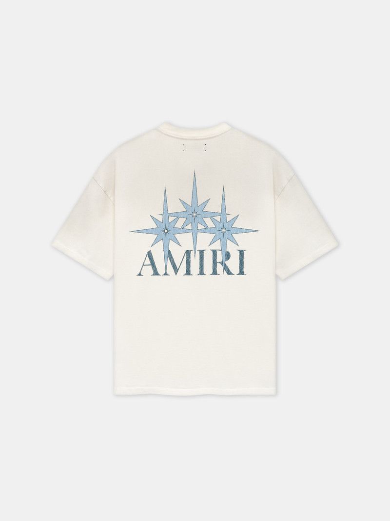 Amiri o1s1wg110426 Starburst Oversized T-Shirt in Ivory Size US XL / EU 56 / 4 - 2 Thumbnail