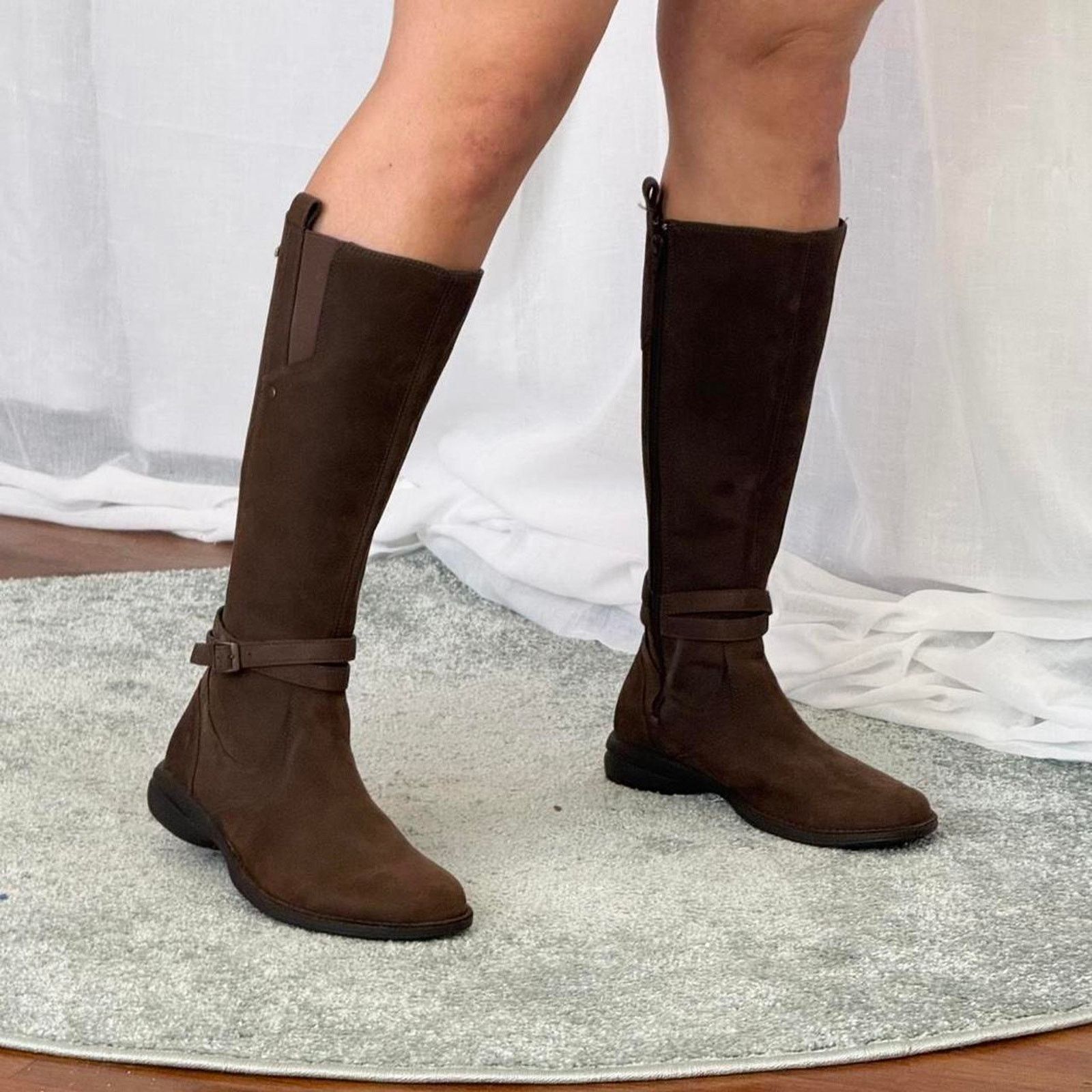 Merrell ✦ Chunky Brown Leather Riding Boots ✦ Size US 8 / IT 38 - 4 Thumbnail