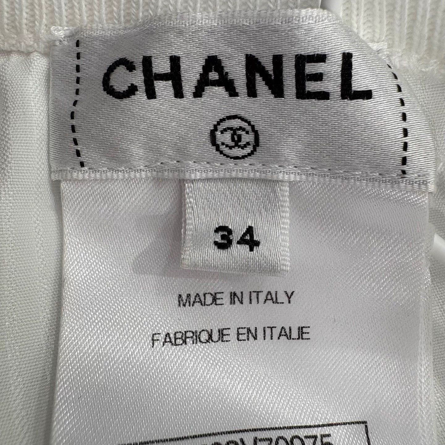 Chanel CHANEL 25c White Openwork Shawl Top Women's 34 Size XS / US 0-2 / IT 36-38 - 4 Thumbnail