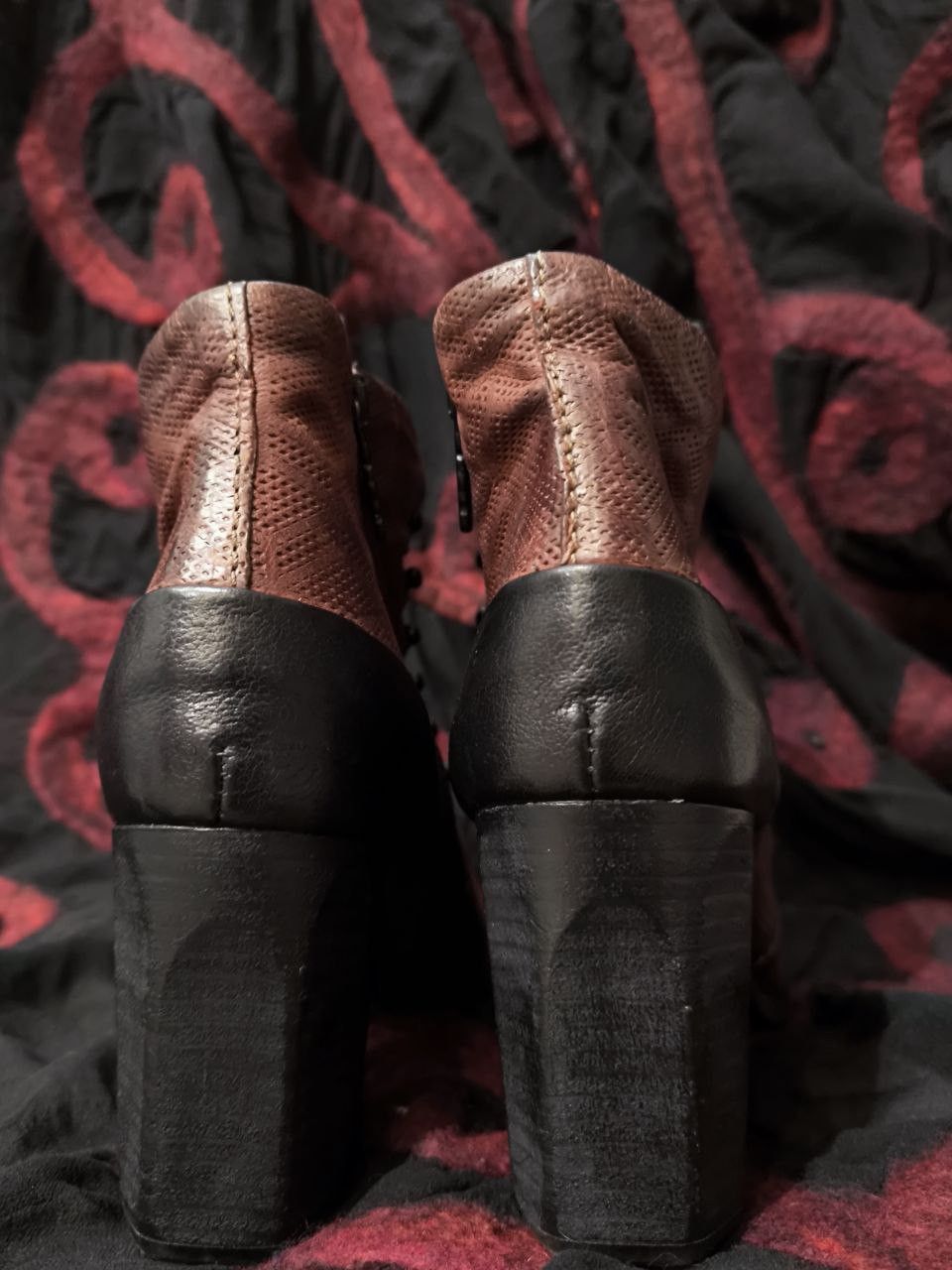A.S.98 A.S.98 Air Step ankle boots burgundy black leather Size 38 Size US 7.5 / IT 37.5 - 4 Thumbnail