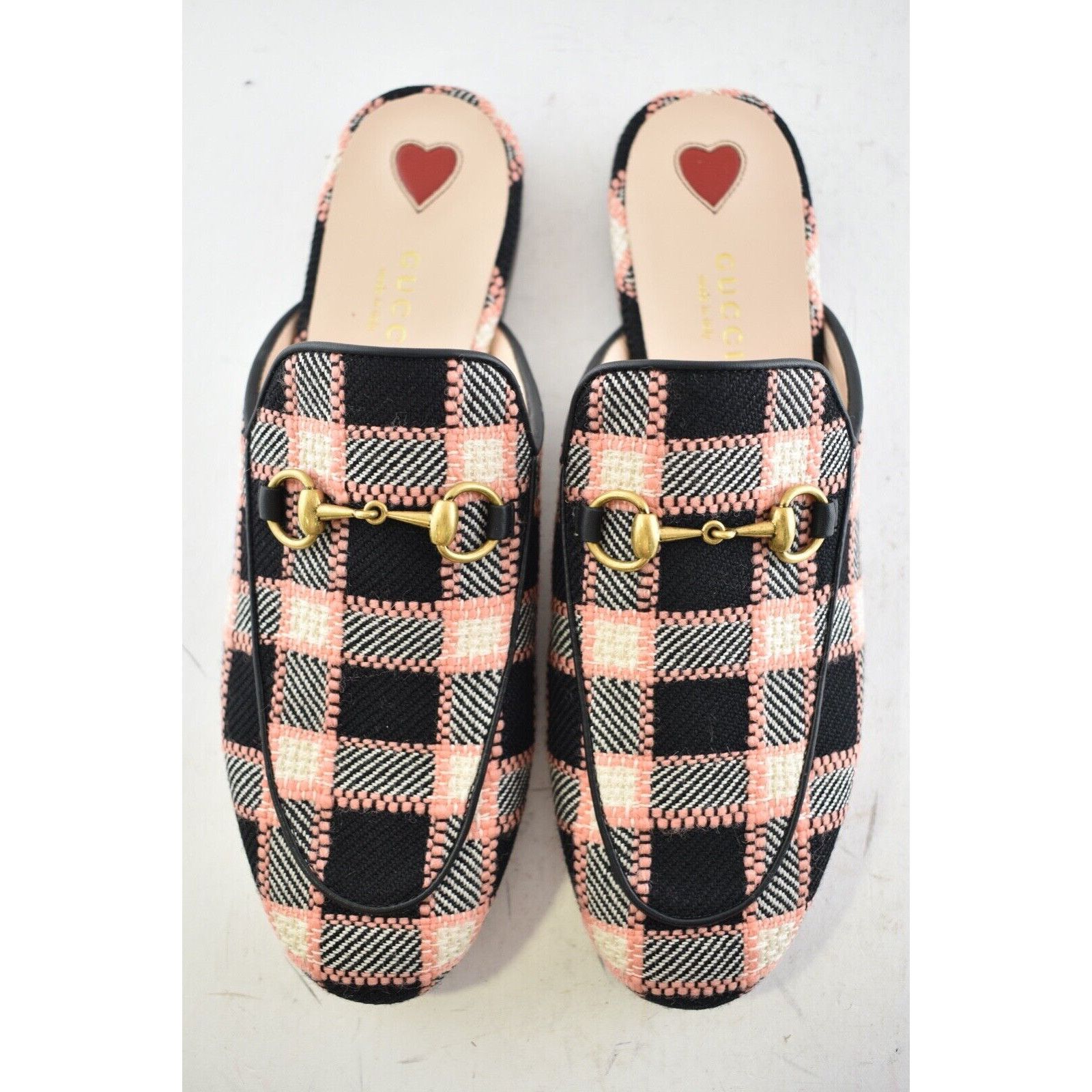 Gucci Gucci Princetown Black Pink Fancy Tweed Loafer Size US 7.5 / IT 37.5 - 8 Thumbnail