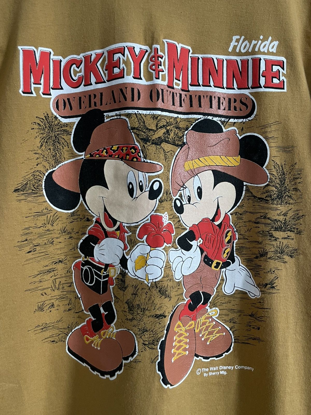 Disney Vintage 80’s Mickey & Minnie Florida Overland Outfitters Tee Size US M / EU 48-50 / 2 - 3 Thumbnail