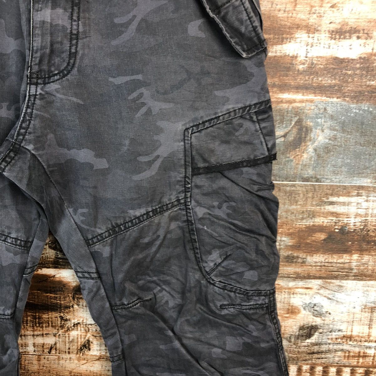 Japanese Brand DL Camo Gray Cargo Military utility Multipocket Pants #C638 Size US 29 - 10 Thumbnail