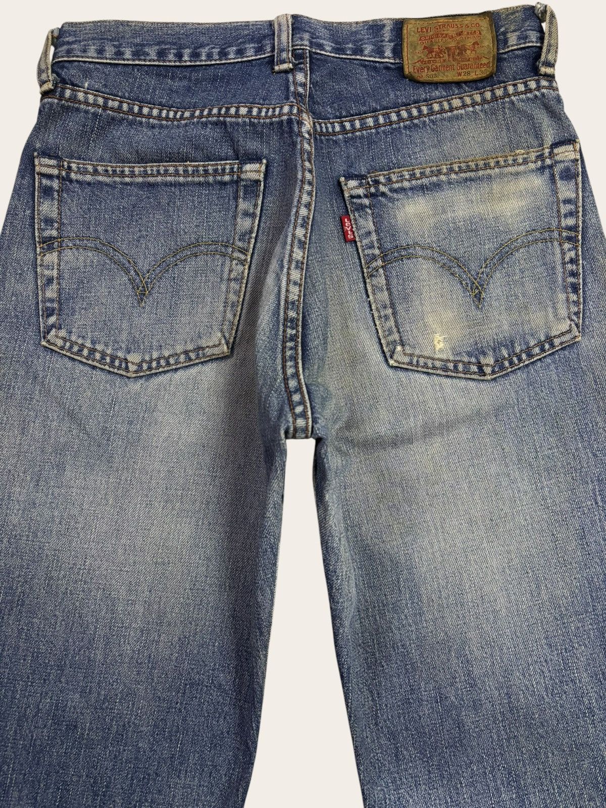 Levi's 90s Japan Levis Lot 503 Selvedge Yellow Faded Jeans Size US 28 / EU 44 - 8 Thumbnail