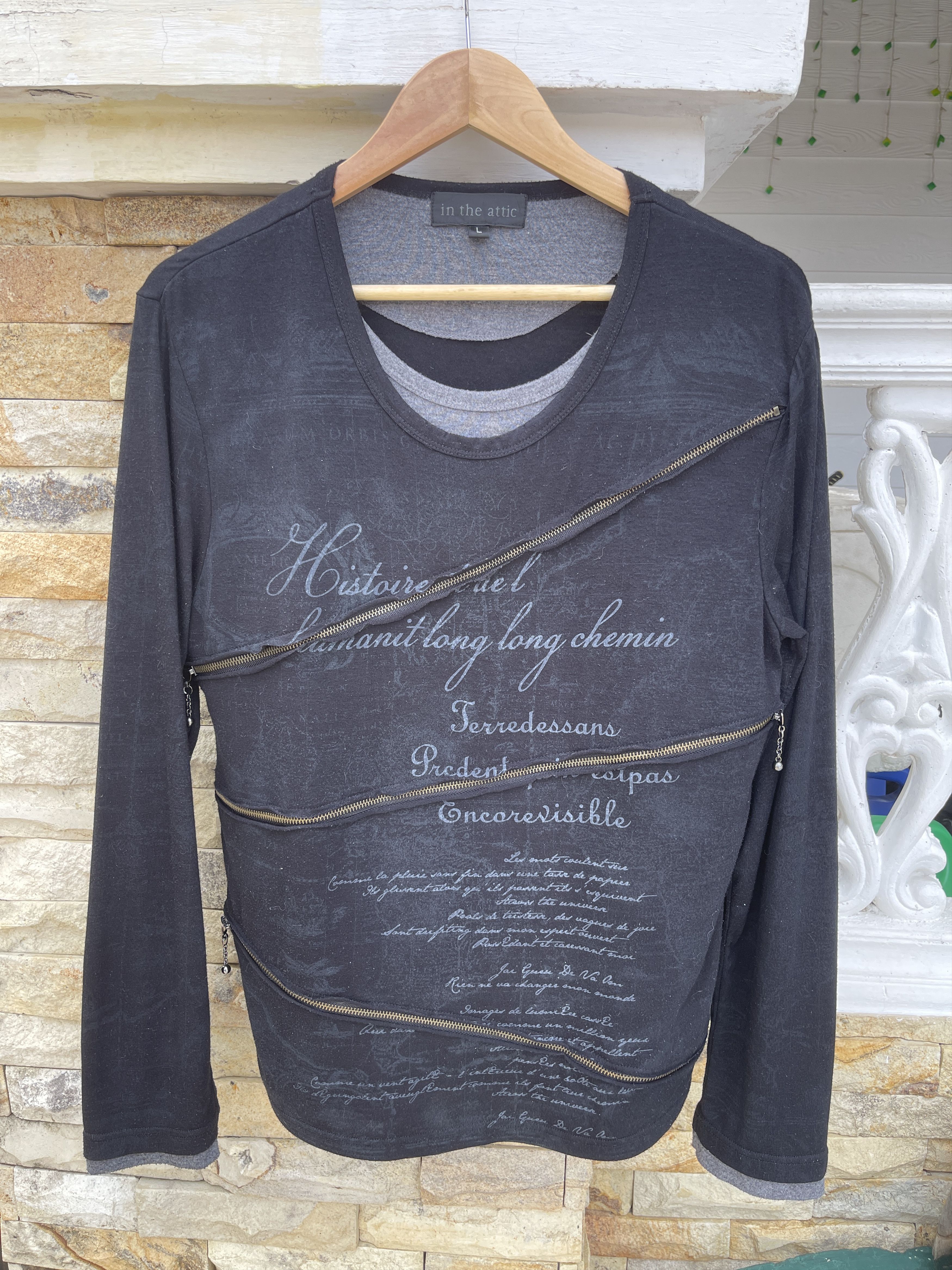 If Six Was Nine Last Drop🔥Rare🔥Vtg In The Attic Punk Style Long Sleeve Shirt Size US L / EU 52-54 / 3 - 2 Thumbnail