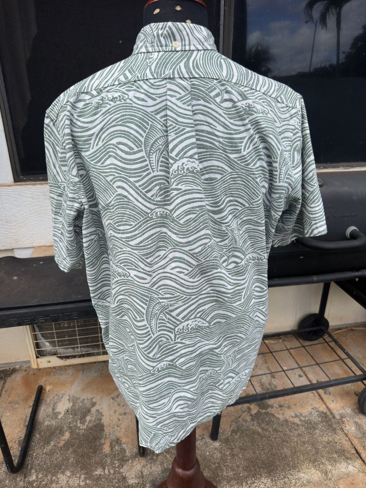 Reyn Spooner PreOwned Reyn Spooner Classic Fit Green/White Men's XL Size US XL / EU 56 / 4 - 2 Thumbnail