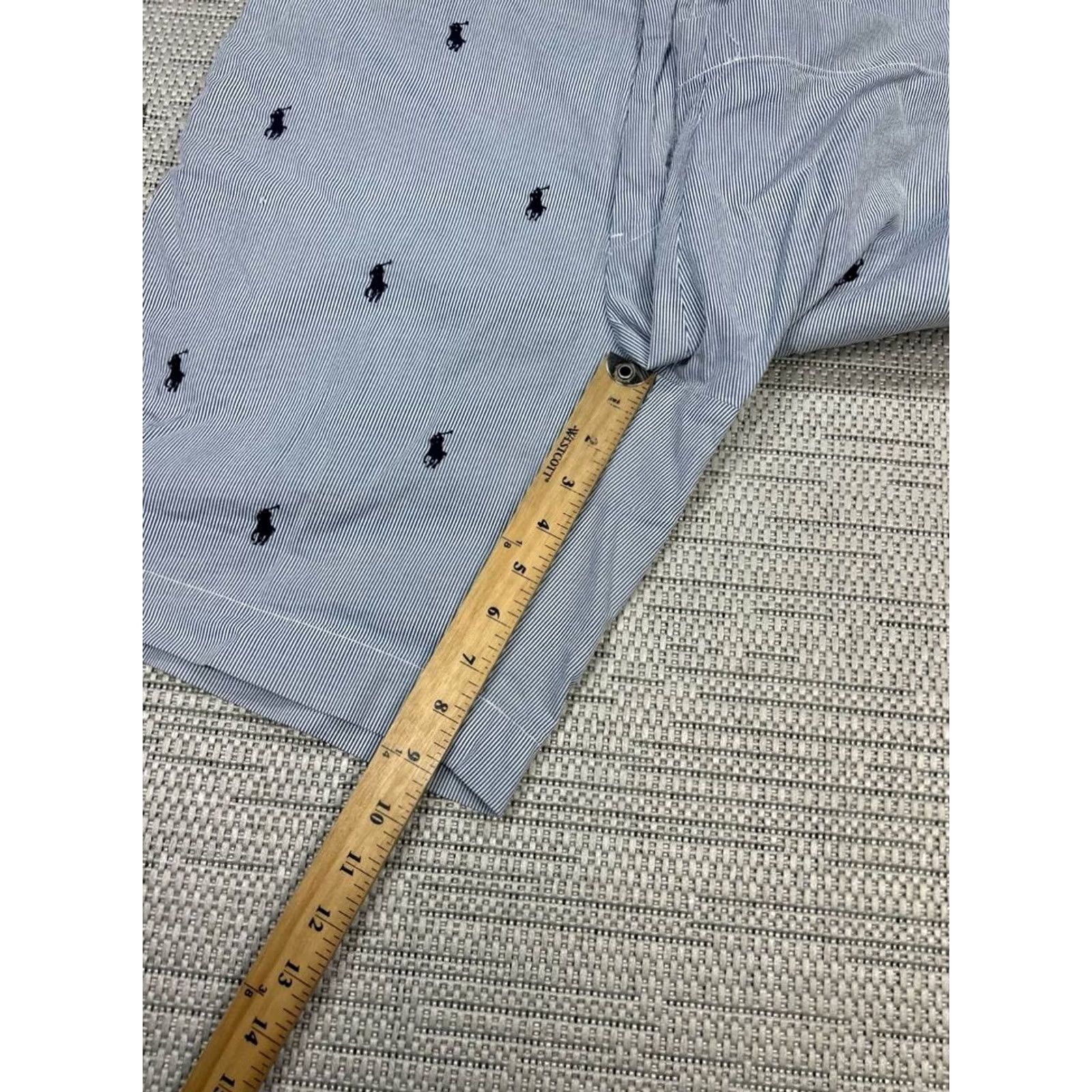 Polo Ralph Lauren Polo Ralph Lauren Chino Shorts Men 34 Gray Striped Fit All Over Pony Logo Cotton Size US S / EU 44-46 / 1 - 5 Thumbnail
