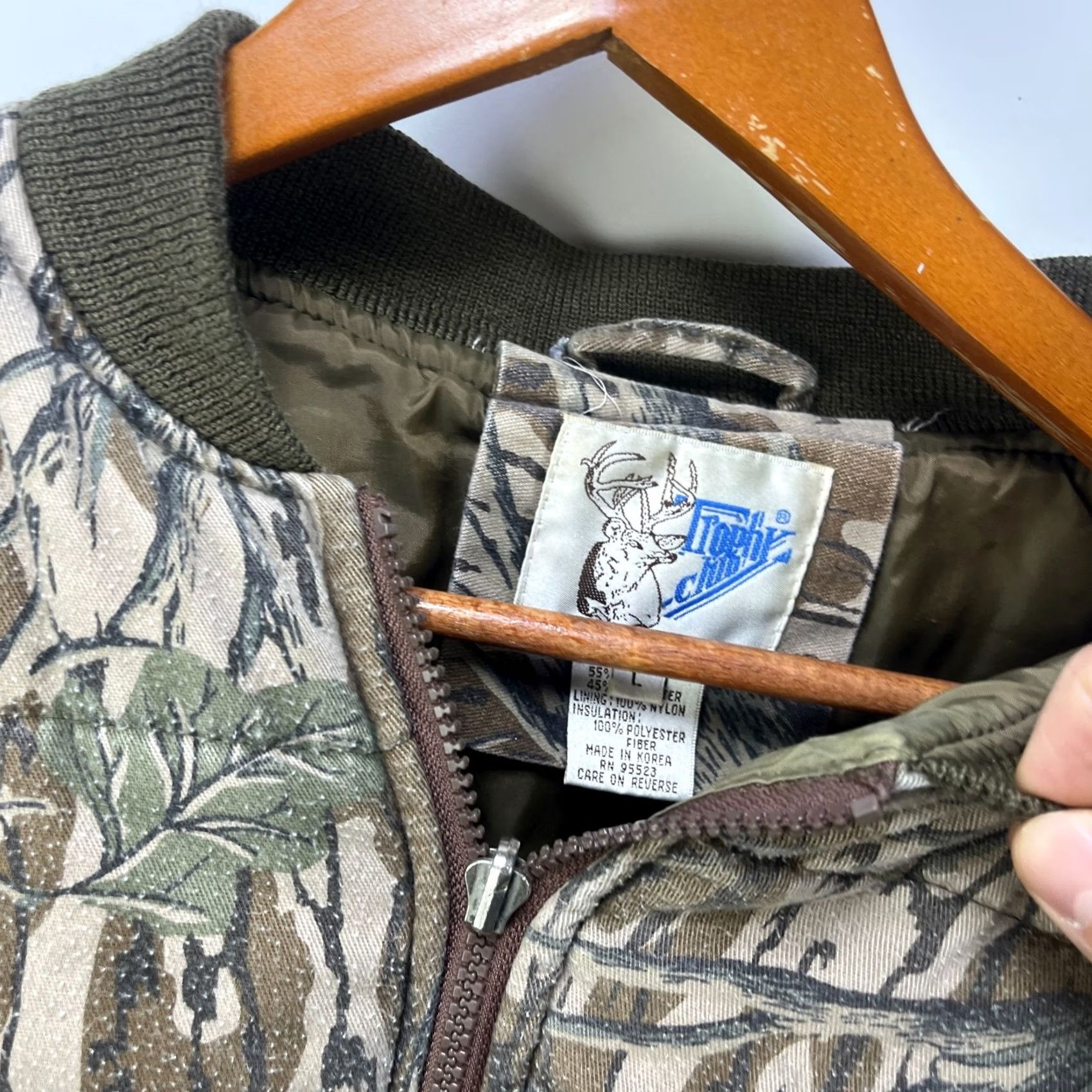 Realtree VINTAGE Realtree Camo Puffer Jacket Liner Large Men Jacket Camouflage Green Logo 90s Fashion Hunters Mens Size US L / EU 52-54 / 3 - 3 Thumbnail