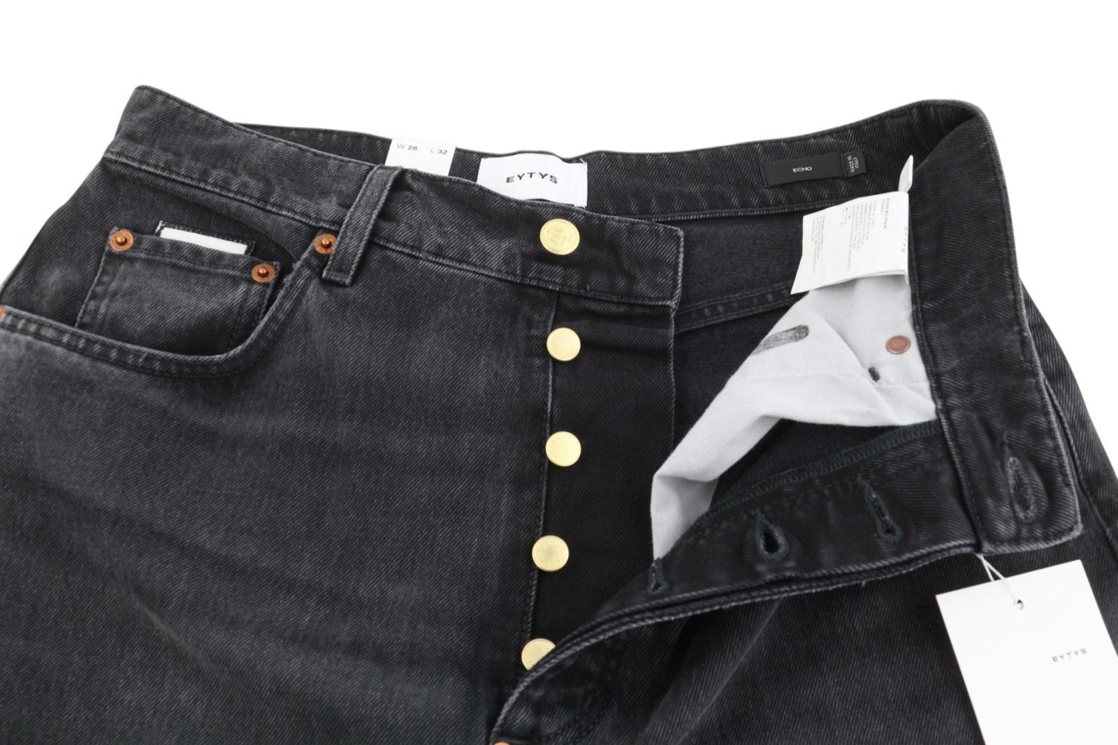 Eytys ECHO SULPHUR ULTRA BAGGY W26/L32 Black Faded RRP370 89320 Size 26" / US 2 / IT 38 - 5 Thumbnail