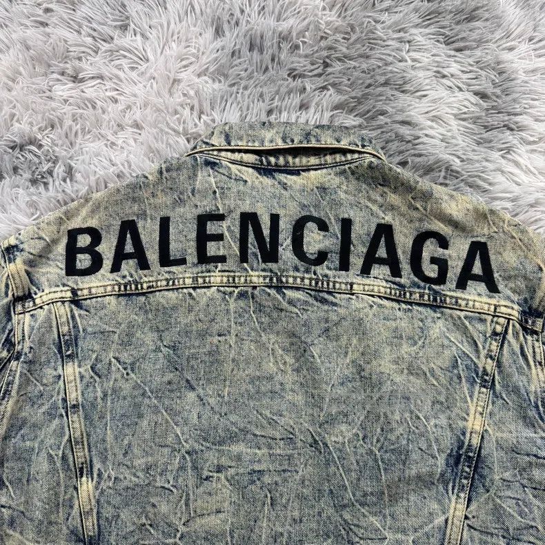 Balenciaga Balenciaga Marble Denim Jacket Size XXS / US 00 / IT 34 - 5 Thumbnail