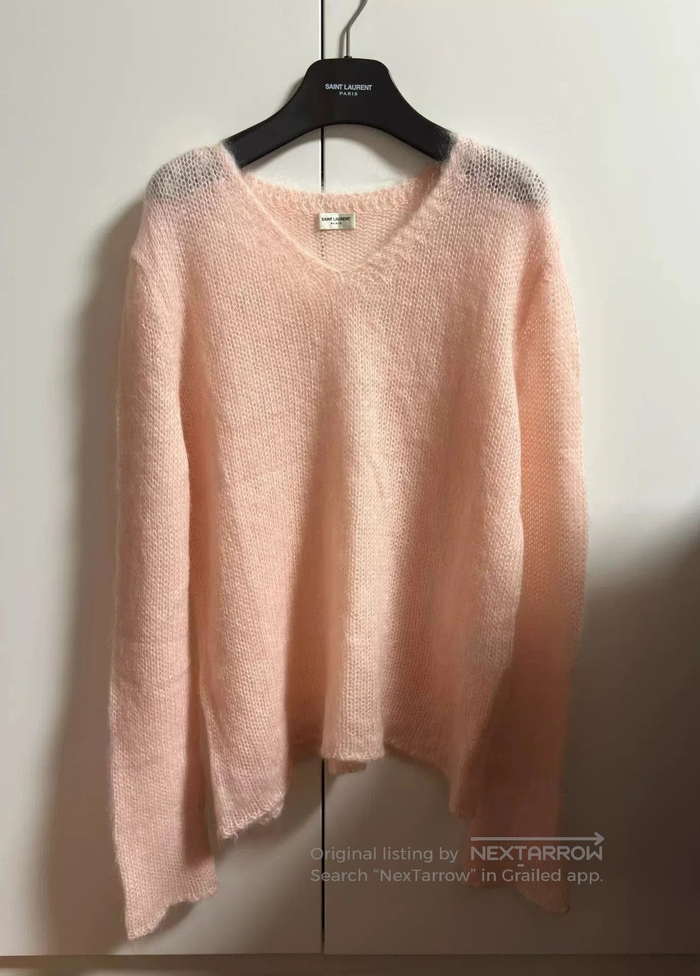 Saint Laurent Paris pink cashmere v. Size XL / US 12-14 / IT 48-50 - 1 Thumbnail
