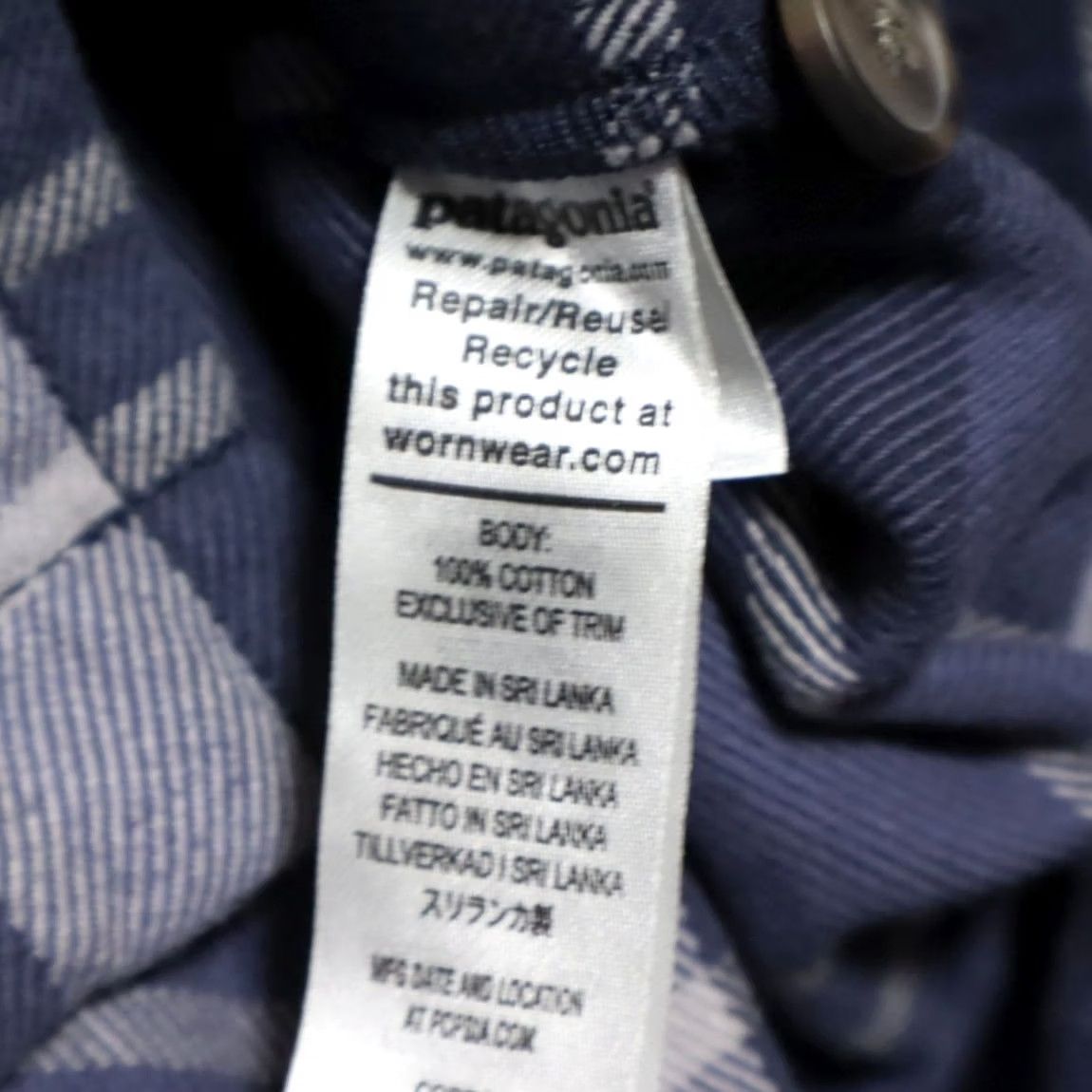 Patagonia Patagonia Shirt Navy Women's XS Heavyweight Fjord Flannel Plaid Long Sleeve Button Up Size XS / US 0-2 / IT 36-38 - 7 Thumbnail