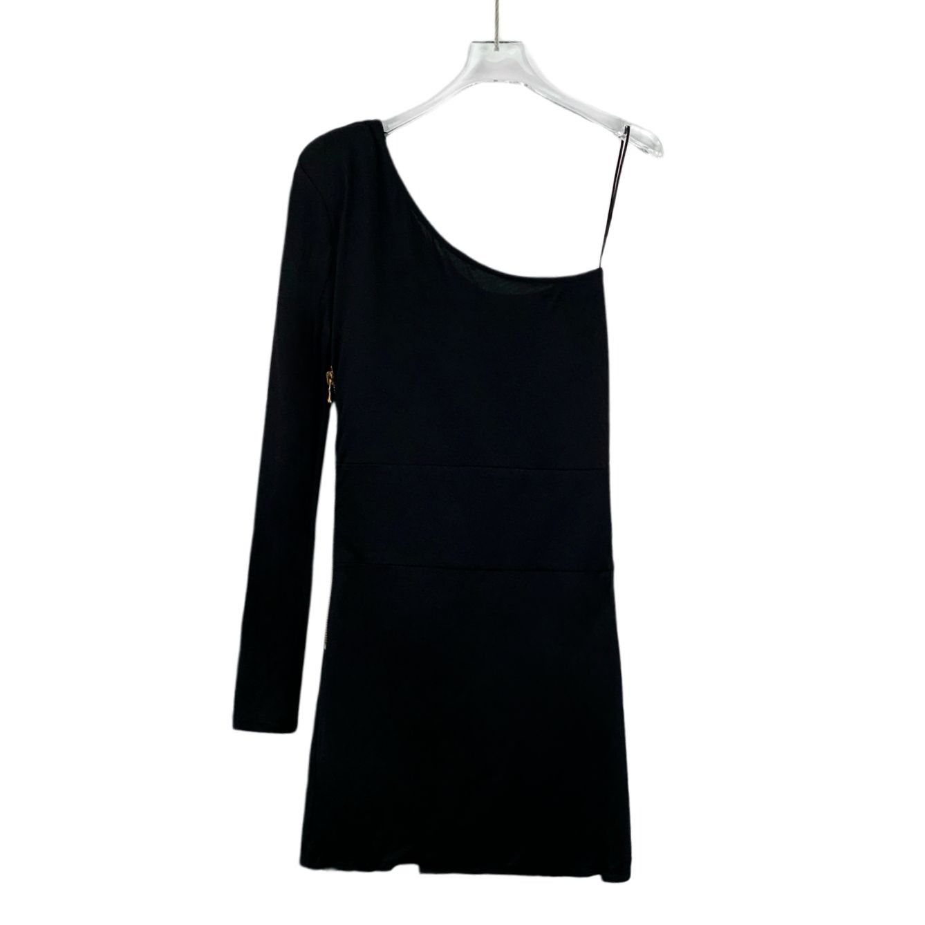 Balmain Balmain Black Off-The-Shoulder Irregular Dress Size 36 XS Wo Size XS / US 0-2 / IT 36-38 - 6 Thumbnail