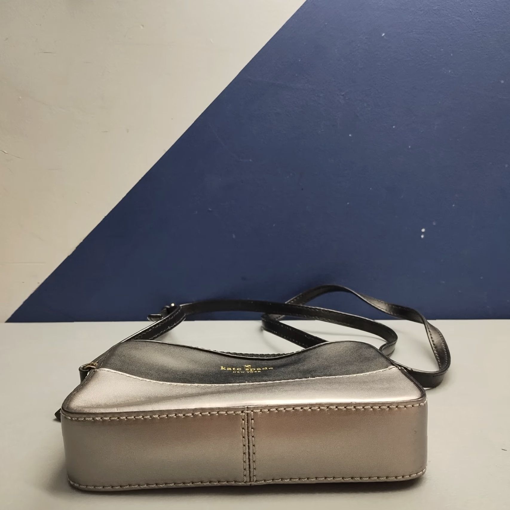 Vintage kate spade new york Ivy Street Clover Crossbody Bag Womens Black Silver Adjustable Strap Crossbody Bag Womens Small Black & Silver 90s style Size ONE SIZE - 3 Thumbnail