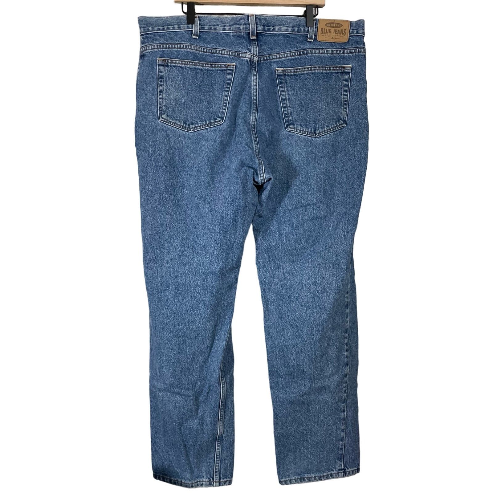 Old Navy Old Navy Men's Medium Wash Straight Leg Jeans - Size 42x32 Size US 42 / EU 58 - 5 Thumbnail