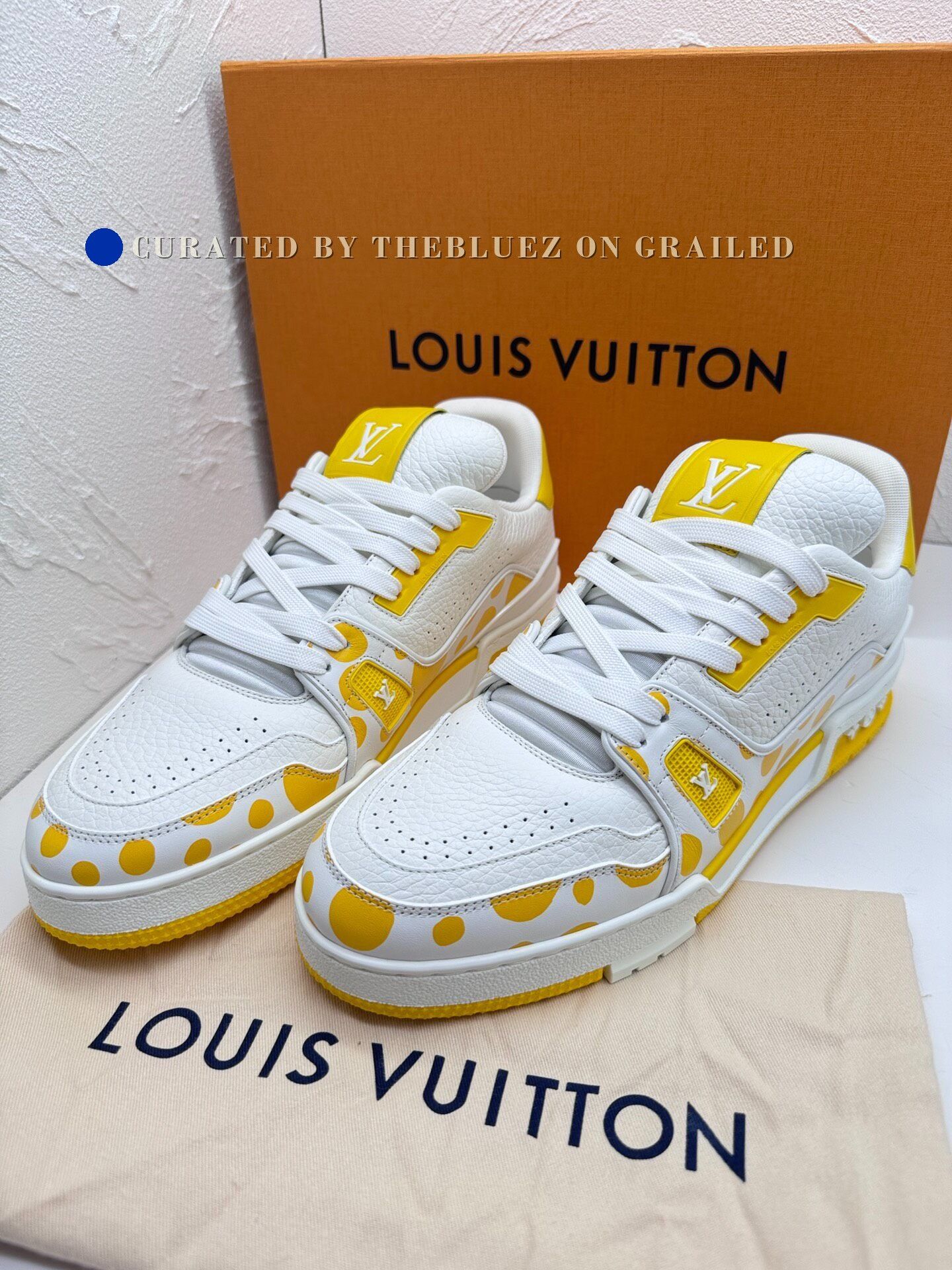 Louis Vuitton Trainer Yayoi Kusama White Yellow, Men's (Size 9)