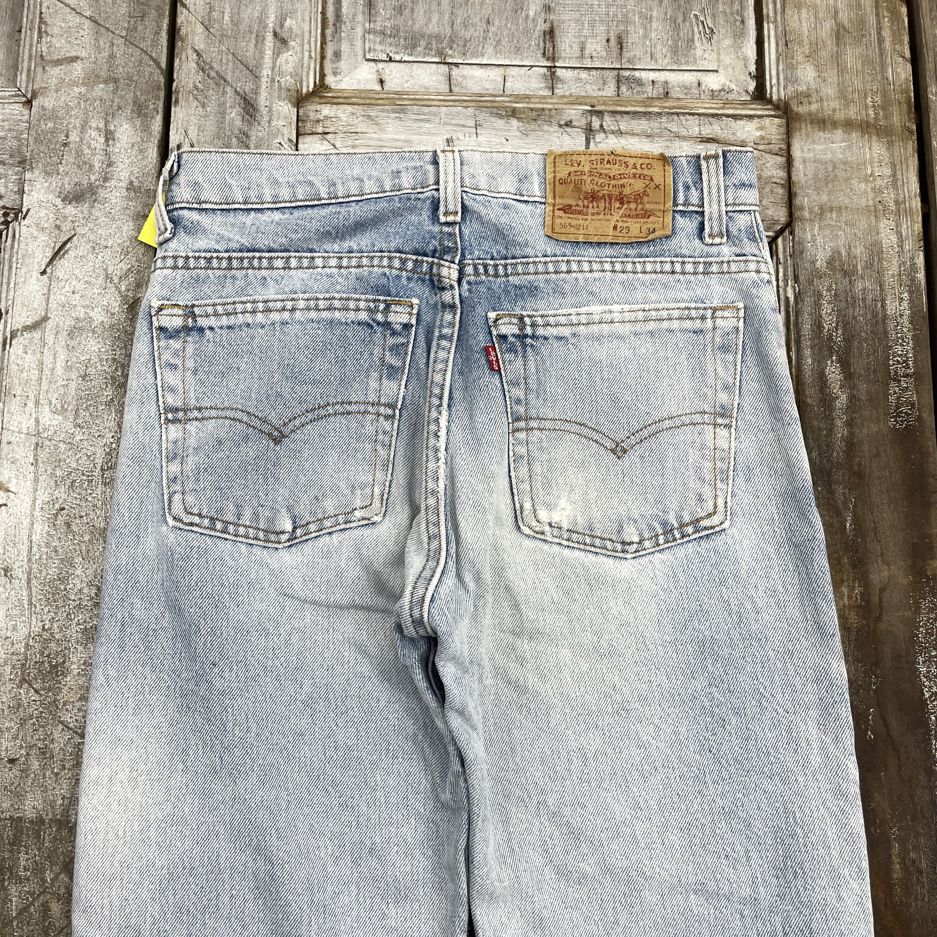 Levi's Vintage Levi's 505 Blue Light Wash Distressed Jeans-WC312 Size US 29 - 3 Thumbnail