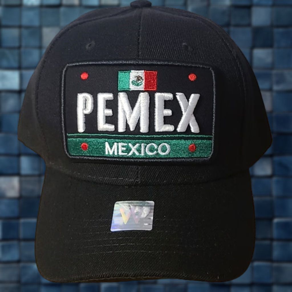 Vintage VINTAGE PEMEX Mexico Mexican Flag Baseball Cap Mens Adjustable Black Size ONE SIZE - 1 Thumbnail