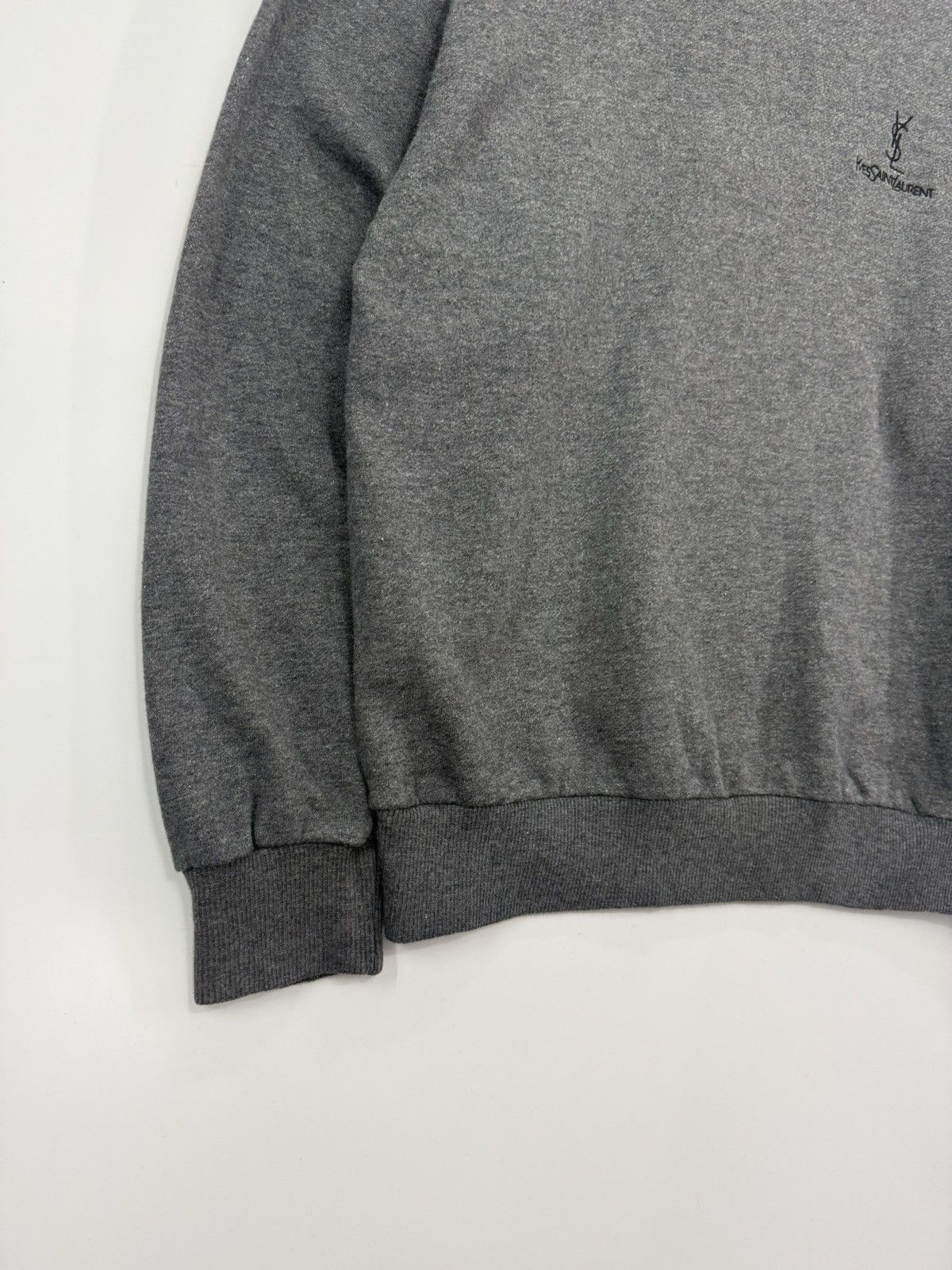 Yves Saint Laurent 🔥 YvesSaintLaurent YSL Embroided Spellout Logo Sweatshirt -M Size US S / EU 44-46 / 1 - 3 Thumbnail