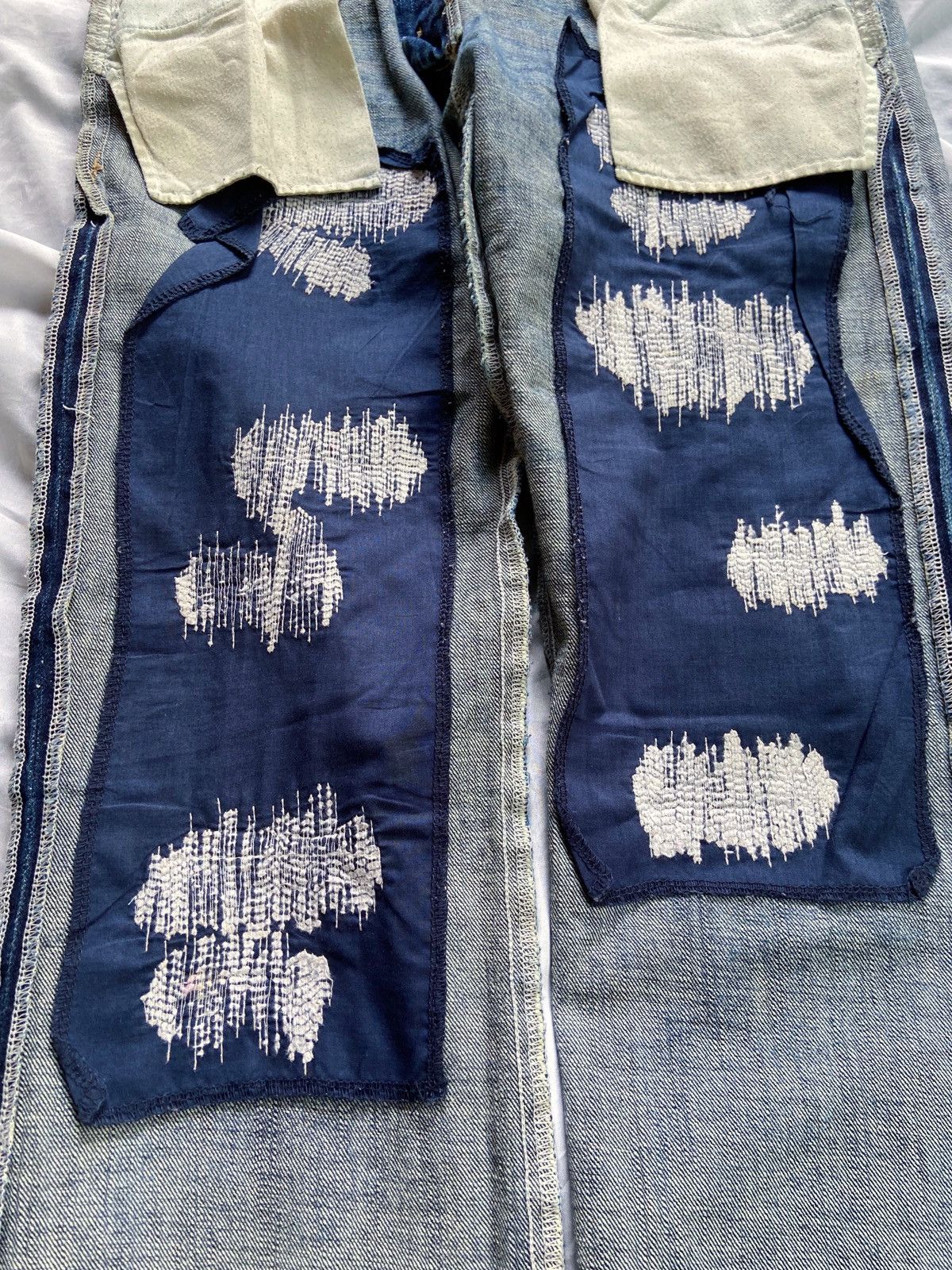 PPFM COOK JEANS #E99 DISTRESSED PUNK DENIM Size US 31 - 22 Thumbnail