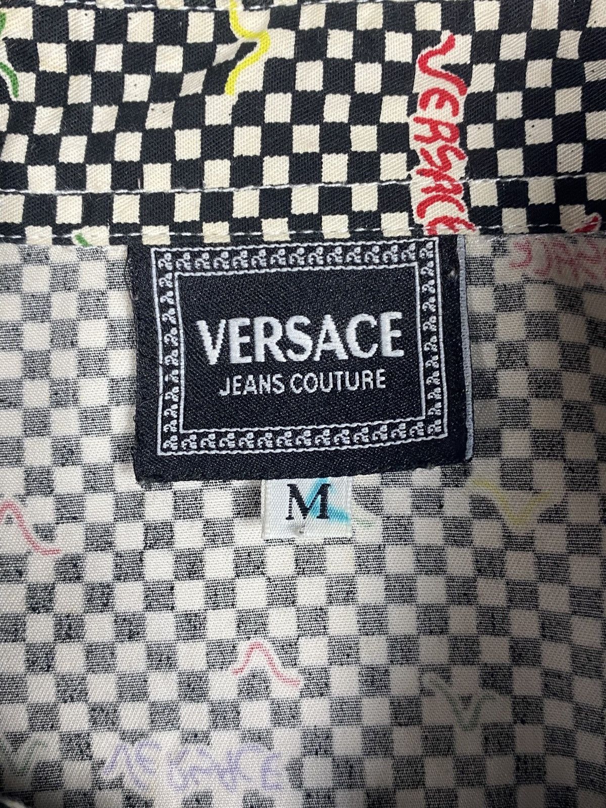 Versace Jeans Couture Versace Jeans Couture Checkerboard Medusa Button Up Shirt Size US M / EU 48-50 / 2 - 14 Thumbnail